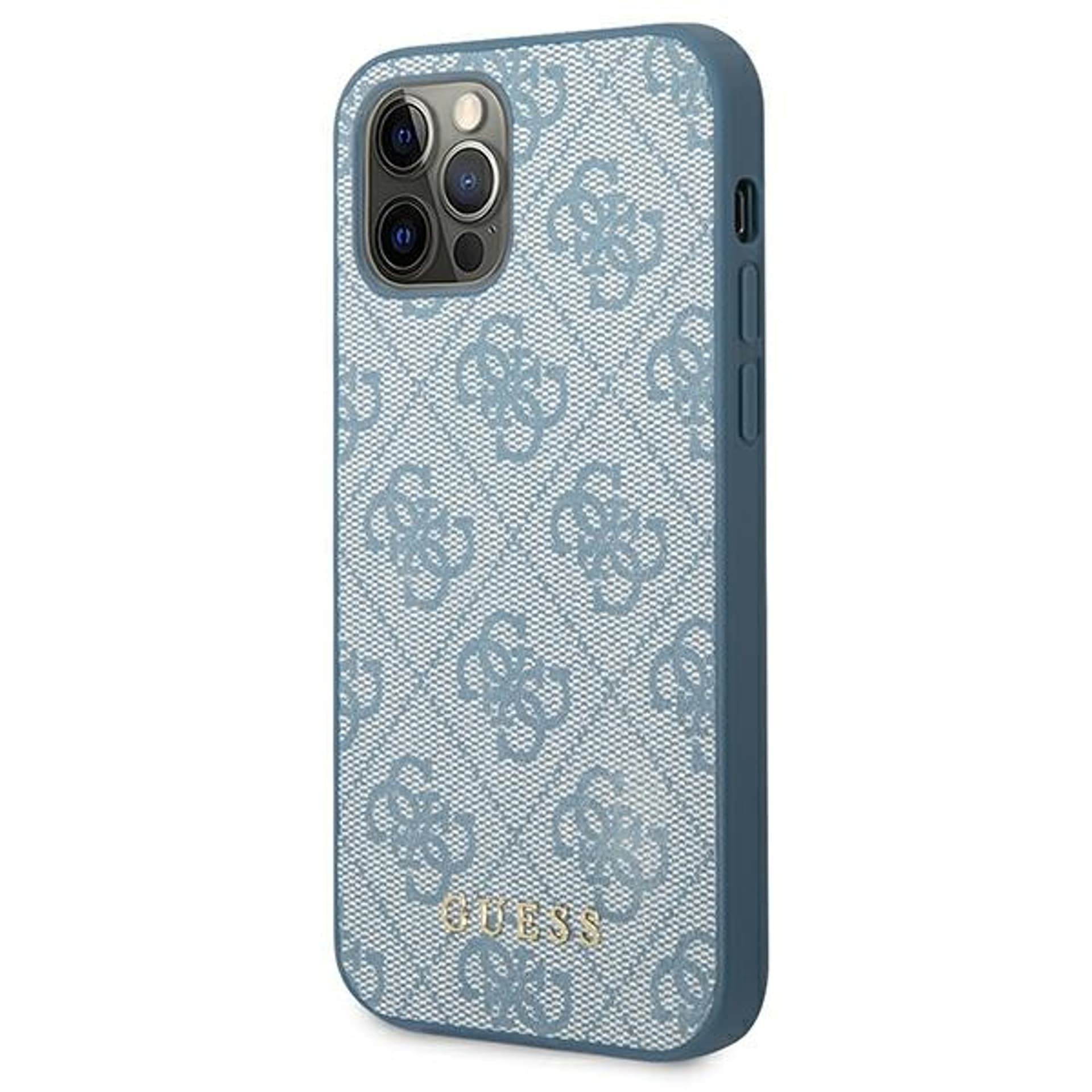 

Guess GUHCP12MG4GFBL iPhone 12 / 12 Pro 6,1" niebieski/blue hard case 4G Metal Gold Logo