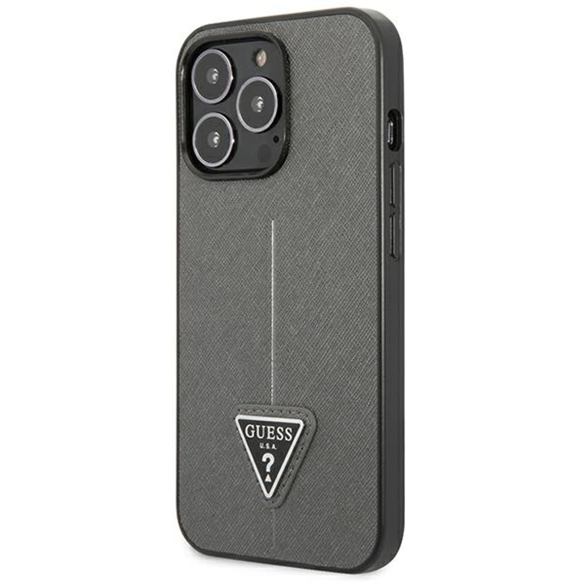 

Guess GUHCP13XPSATLG iPhone 13 Pro Max 6,7" srebrny/silver hardcase SaffianoTriangle Logo