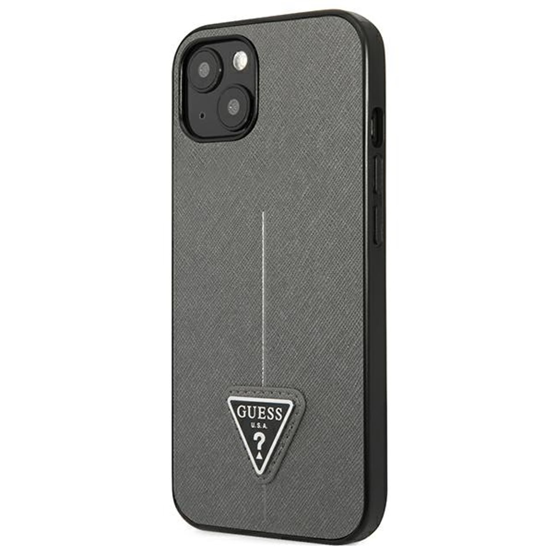

Guess GUHCP13SPSATLG iPhone 13 mini 5,4" srebrny/silver hardcase SaffianoTriangle Logo