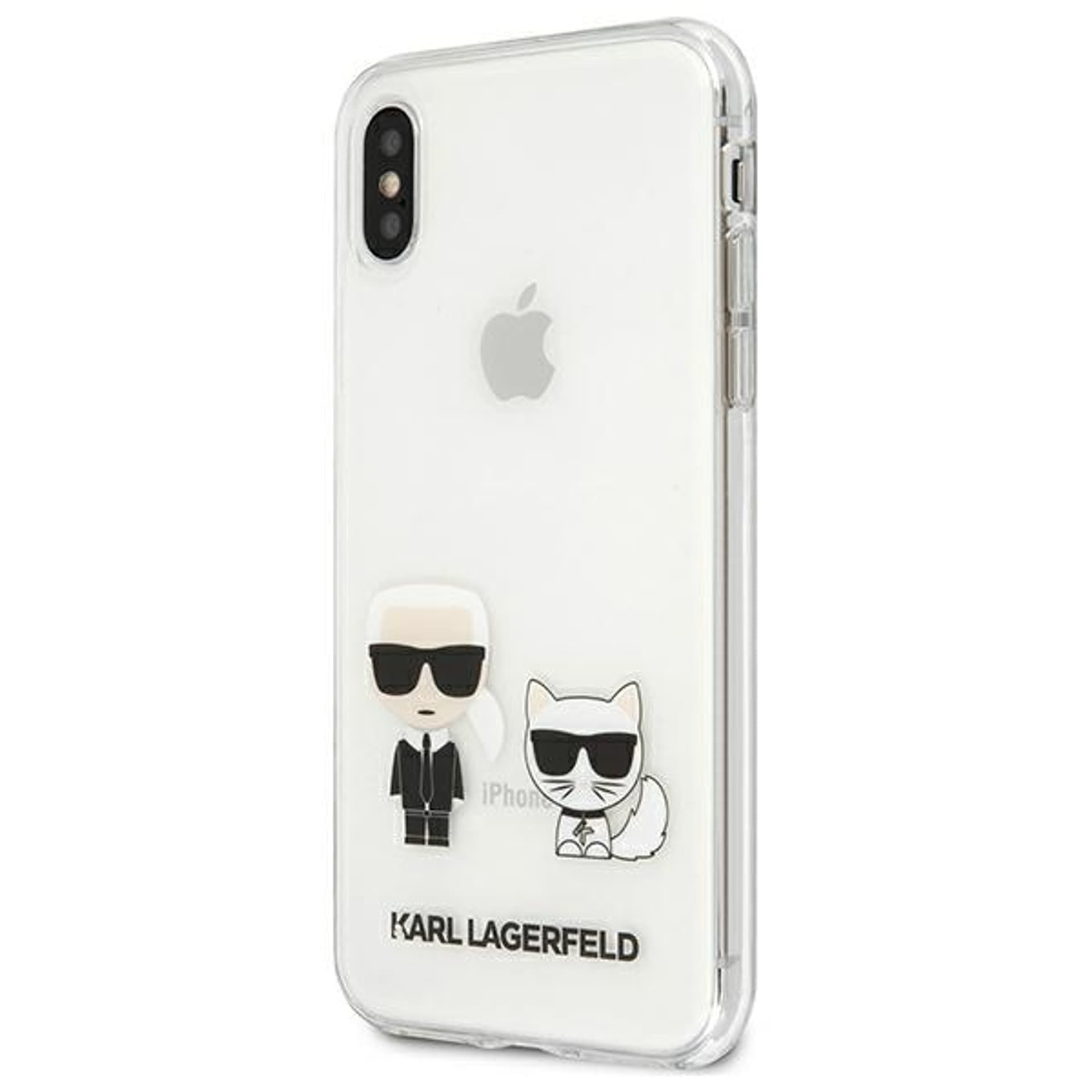 

Karl Lagerfeld KLHCI65CKTR iPhone Xs Max hardcase Transparent Karl & Choupette