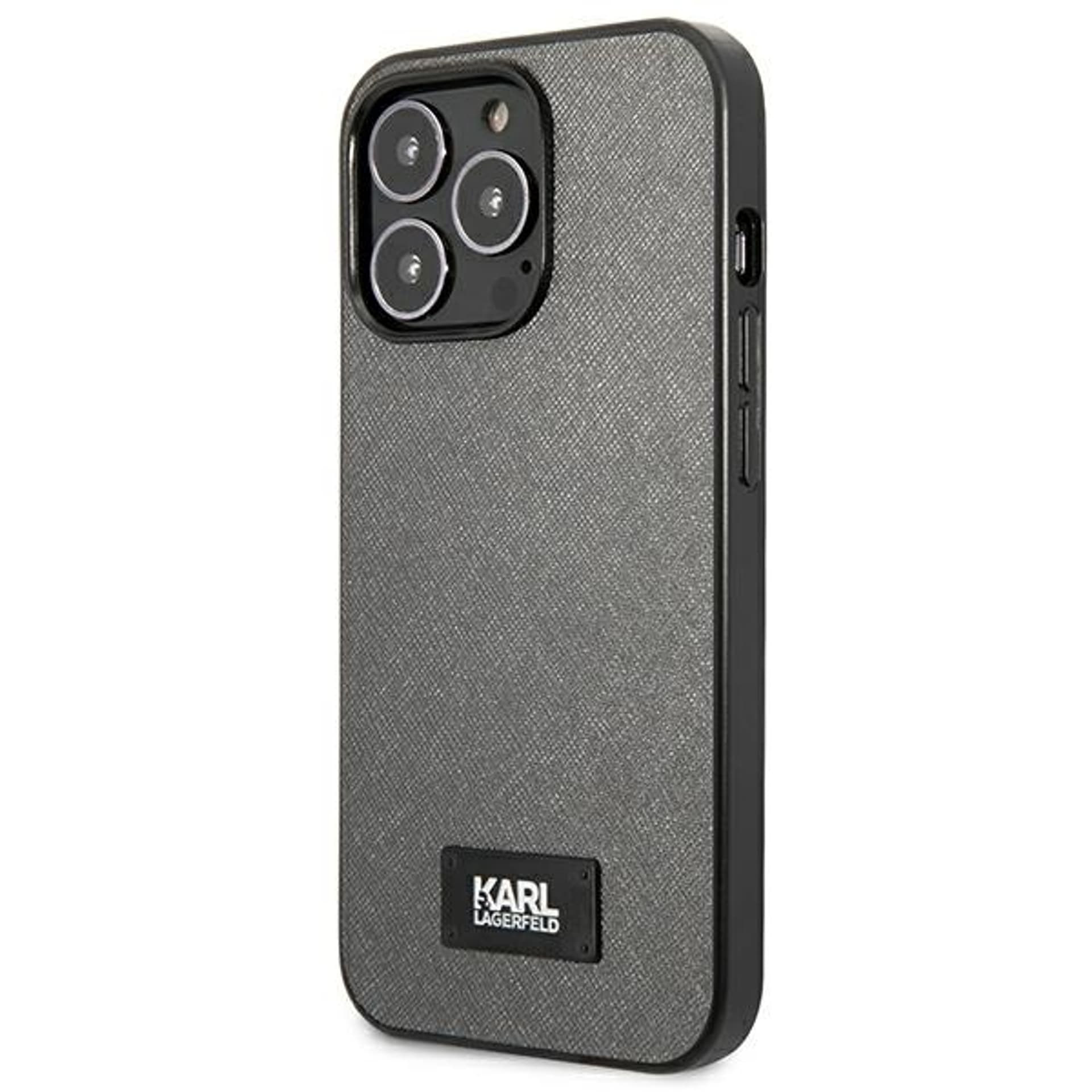 

Karl Lagerfeld KLHCP13XSFMP2DG iPhone 13 Pro Max 6,7" hardcase srebrny/silver Saffiano Plaque