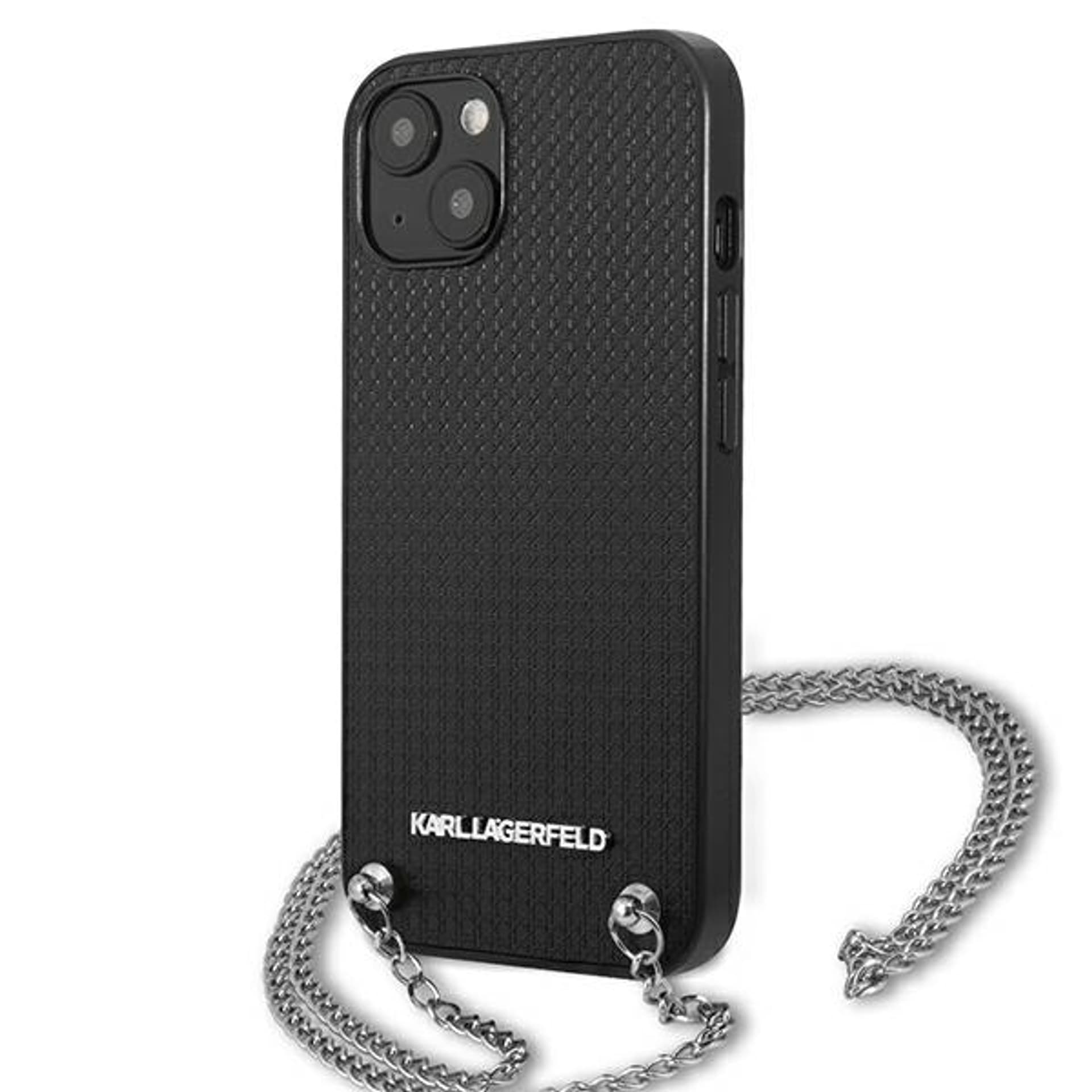 

Karl Lagerfeld KLHCP13SPMK iPhone 13 mini 5,4" hardcase czarny/black Leather Textured and Chain