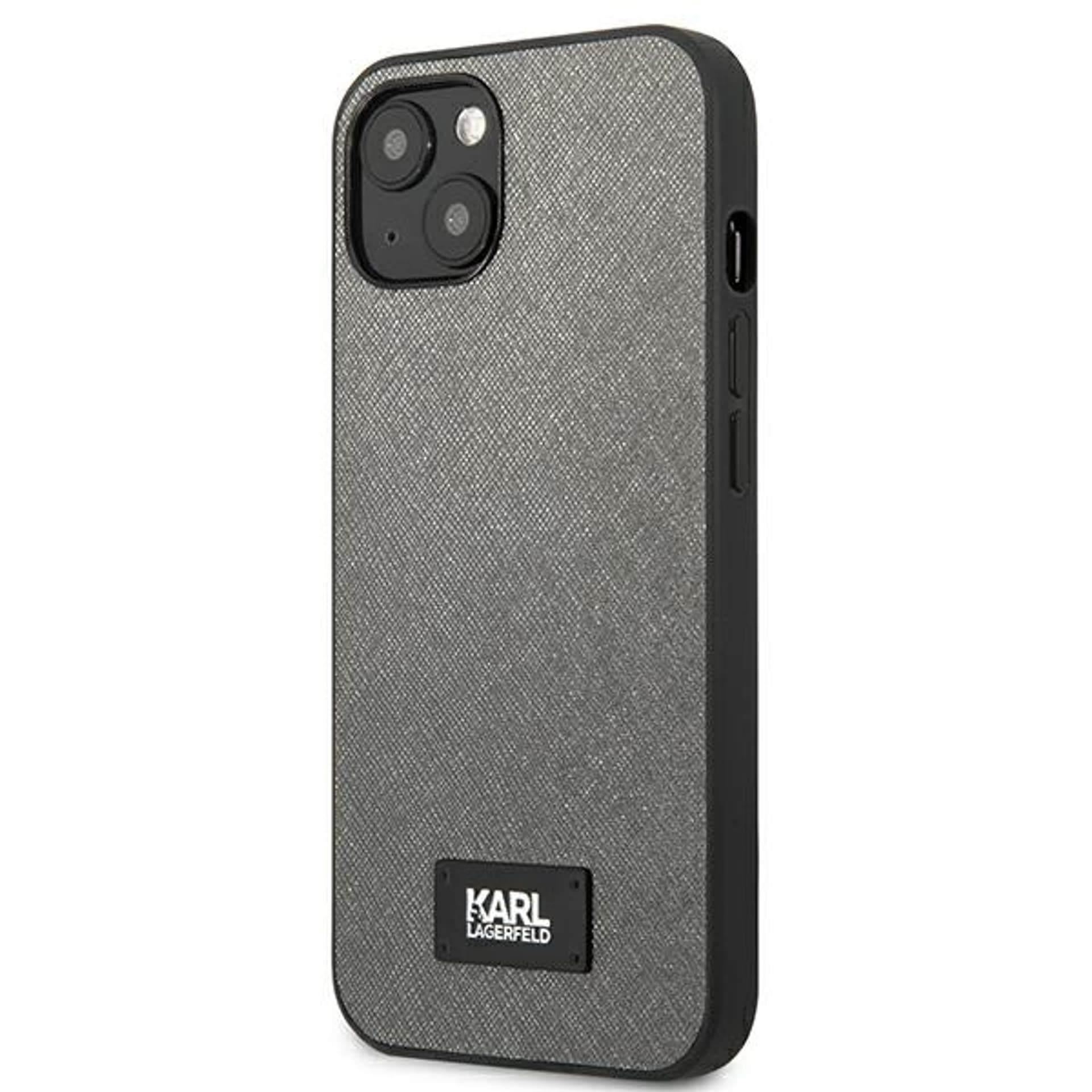 

Karl Lagerfeld KLHCP13MSFMP2DG iPhone 13 6,1" hardcase srebrny/silver Saffiano Plaque