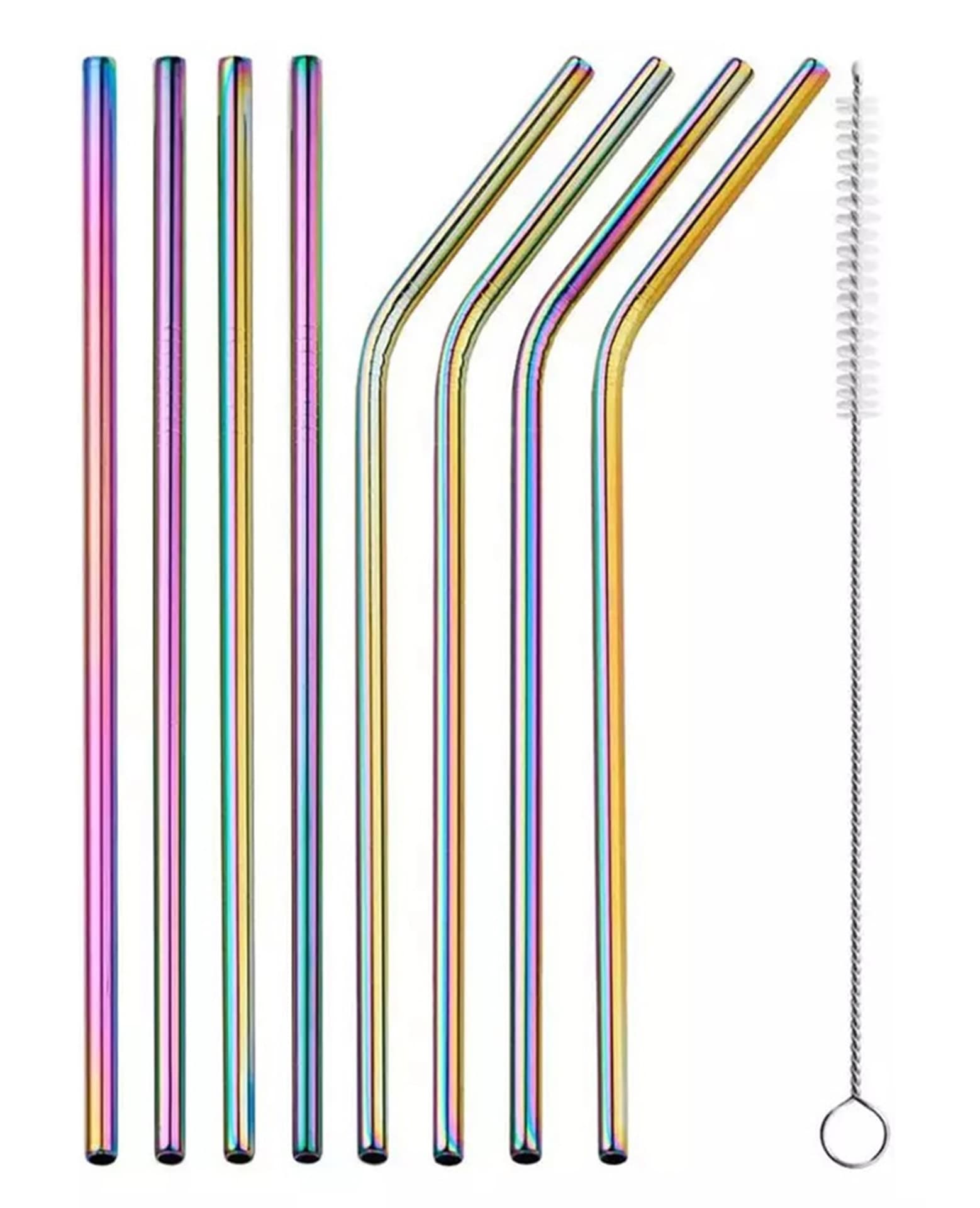 

AG371B Metalowe słomki 10 el. rainbow