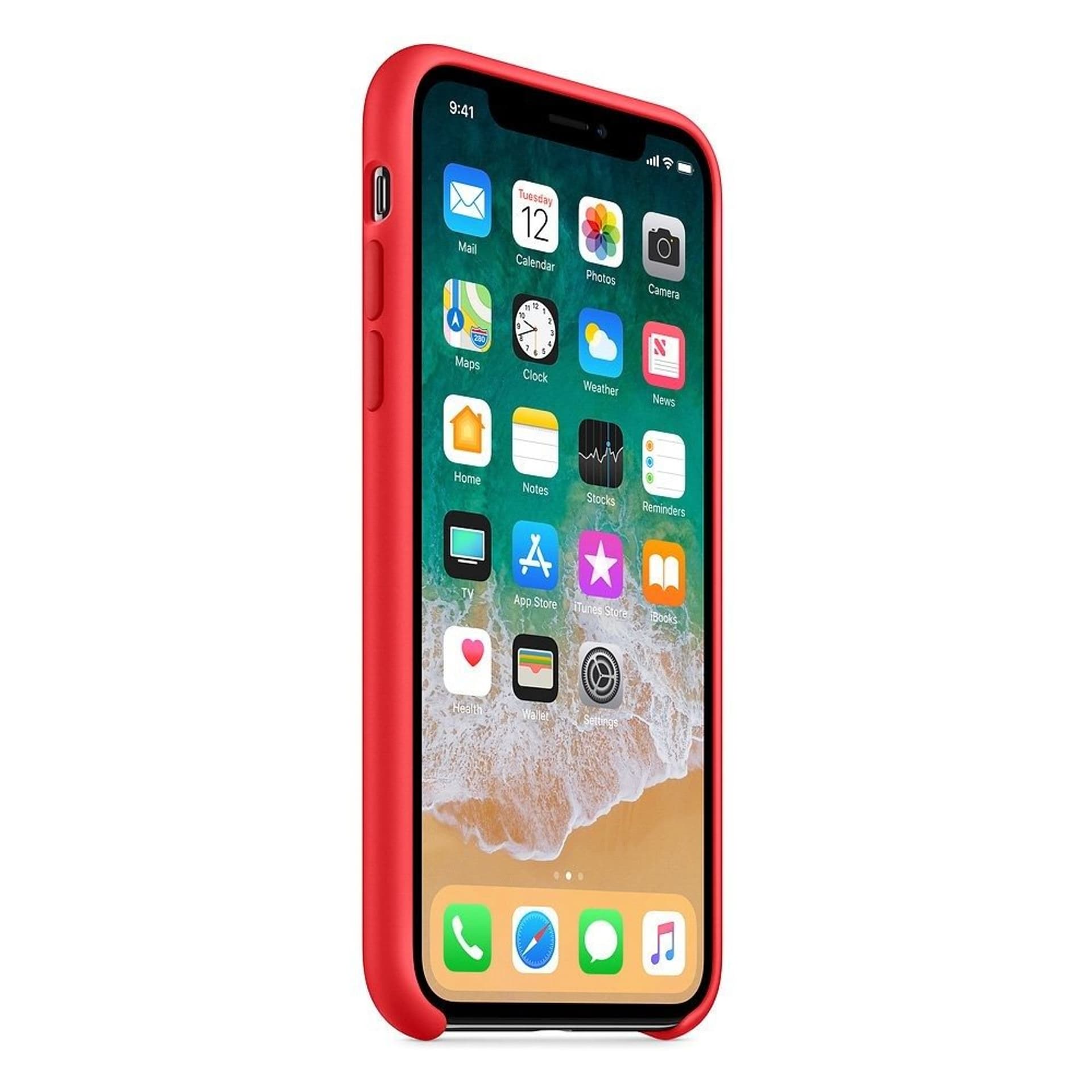 

Etui Silicone Case elastyczne silikonowe APPLE IPHONE X czerwone