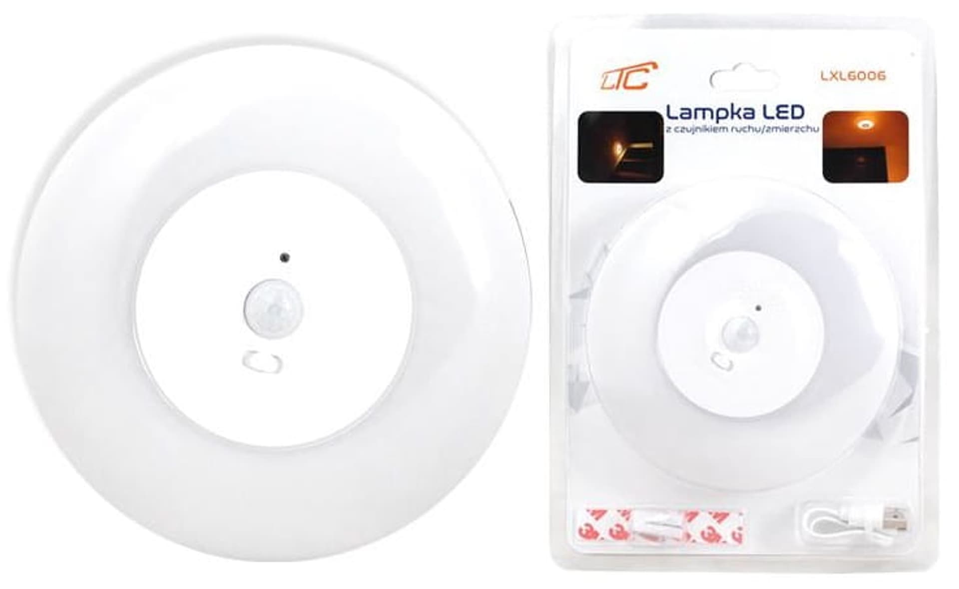

Lampka LED 3W z czujnikiem ruchu/zmierzchu 3xAAA