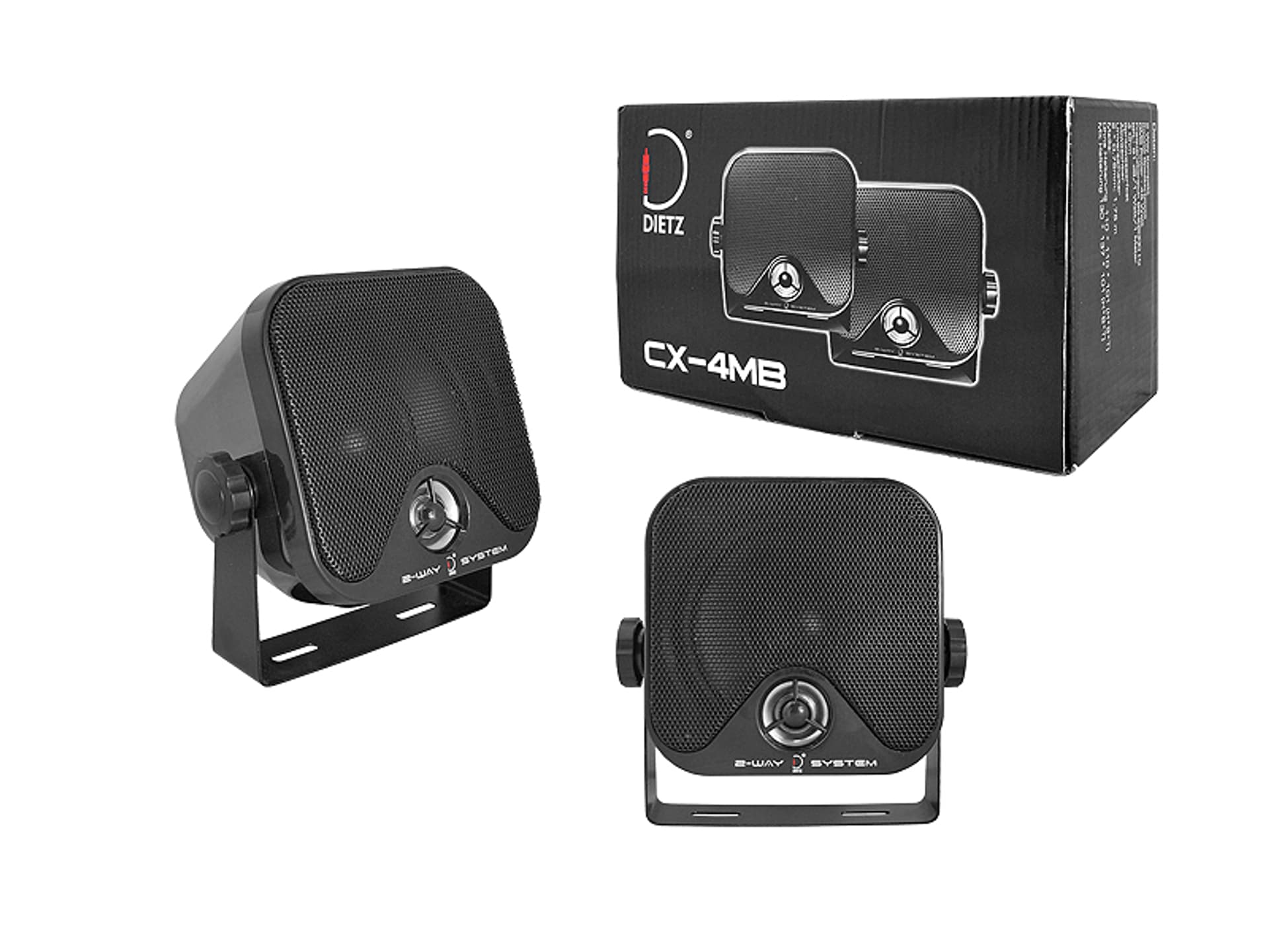 

1 szt. DIETZ Głośniki samochodowe w obudowie czarnej CX-4MB 2way/90W, komplet 2 sztuki.