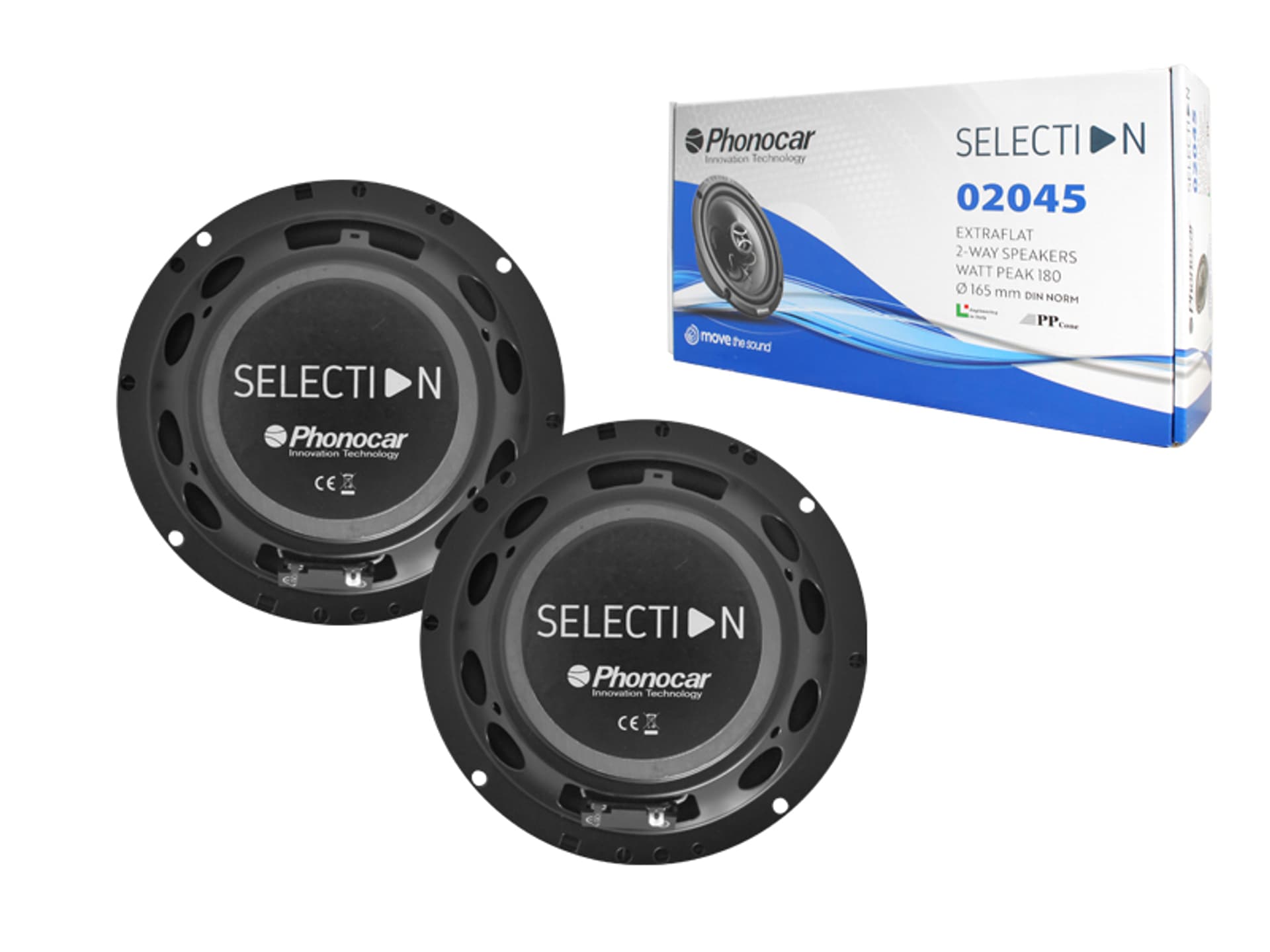 

1 kpl. Głośniki PHONOCAR 2045 165mm, 2WAY/90W, SELECTION-Line.