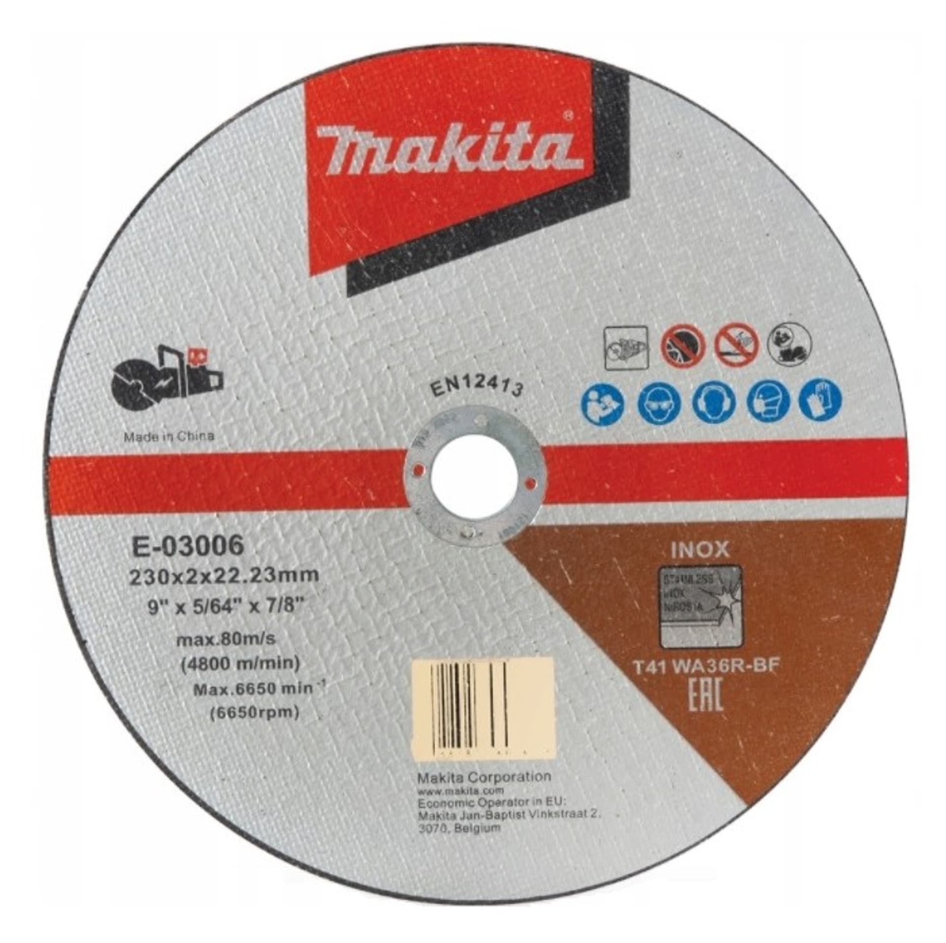 

TARCZA TNĄCA INOX 230*2MM PŁASKA
