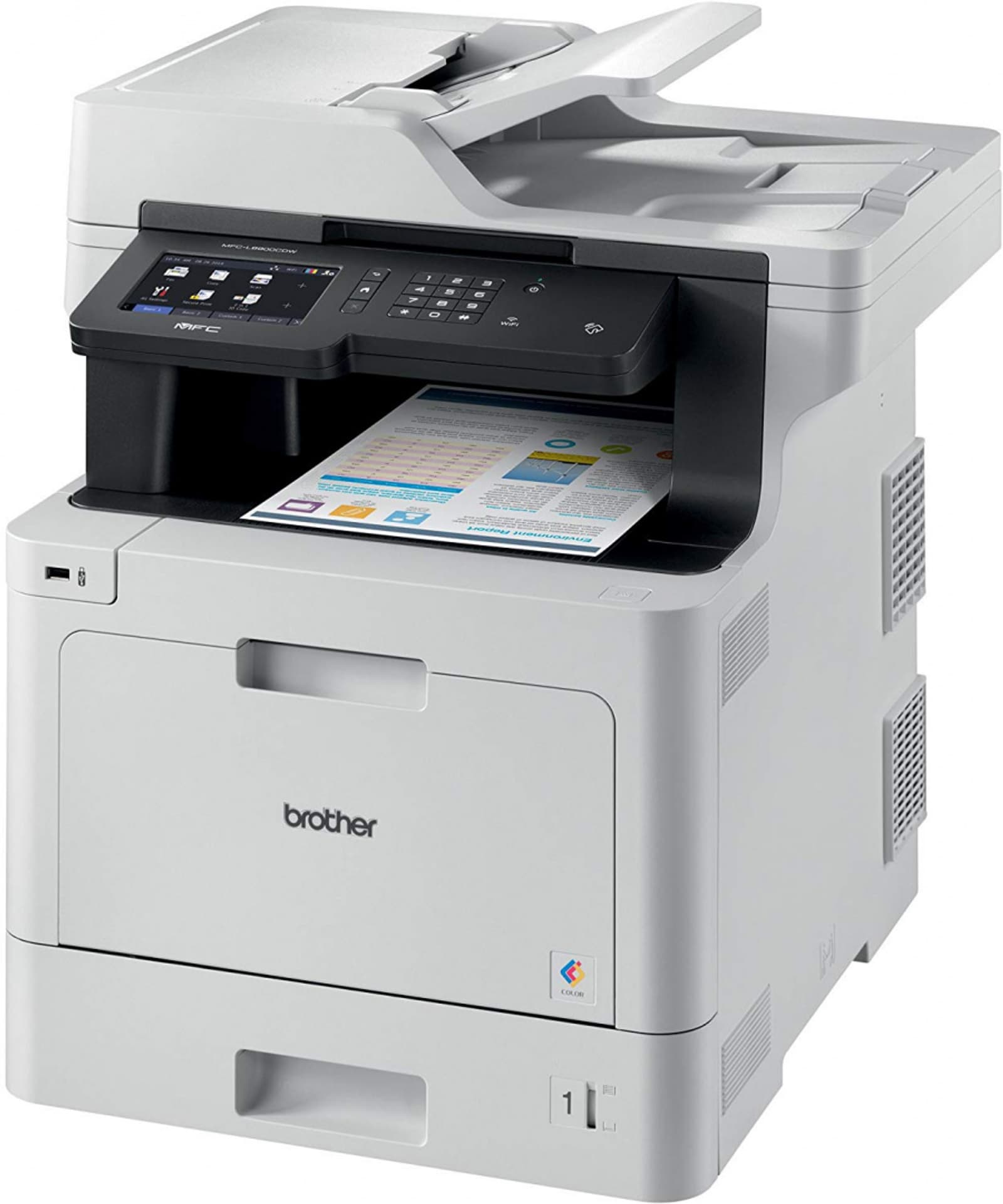 

Brother MFC-L8900CDW Kolor, Laser, Drukarka wielofunkcyjna, A4, Wi-Fi, Biały