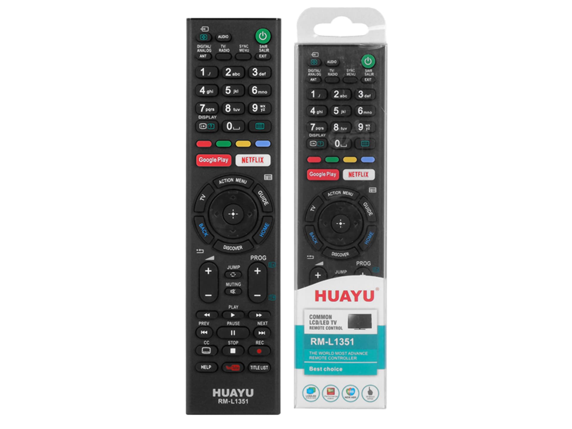 

1 szt. Pilot do TV LCD/LED Sony RM-L1351, Netflix, Google Play, Youtube.