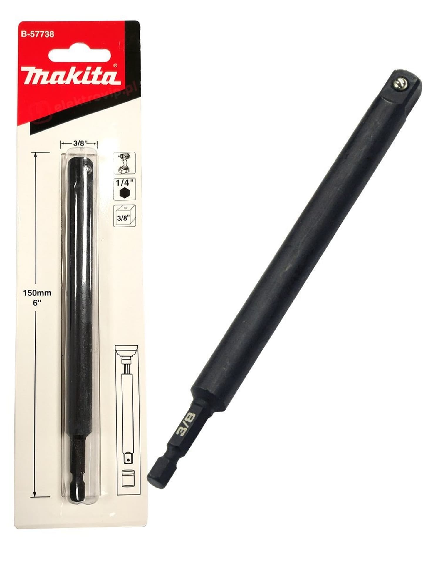 

ADAPTER 1/4'' 6-KĄT NA 3/8'' KWADRAT