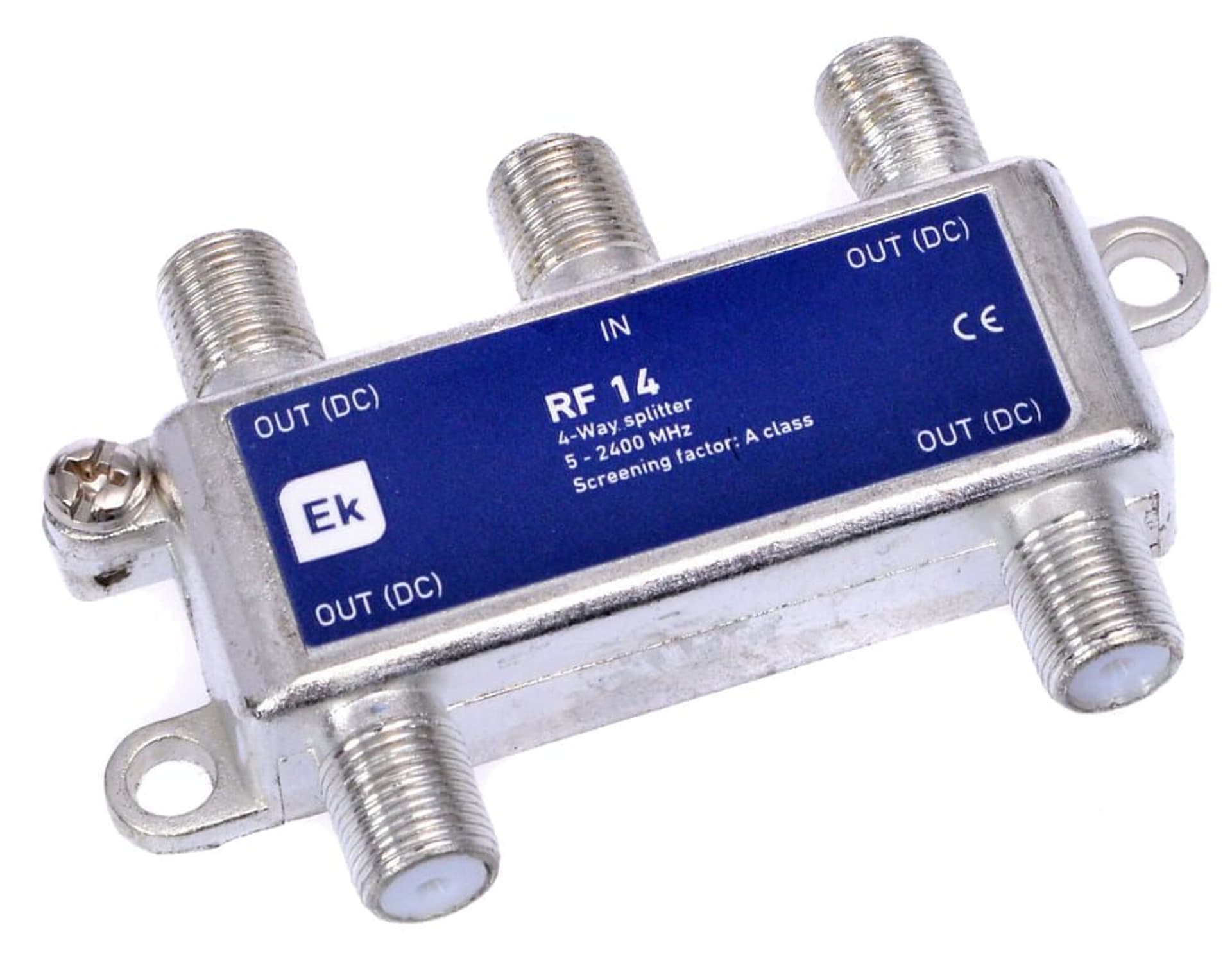 

Rozgałęźnik RTV/SAT, DC 5-2400MHz Ek (x4, RF-14)