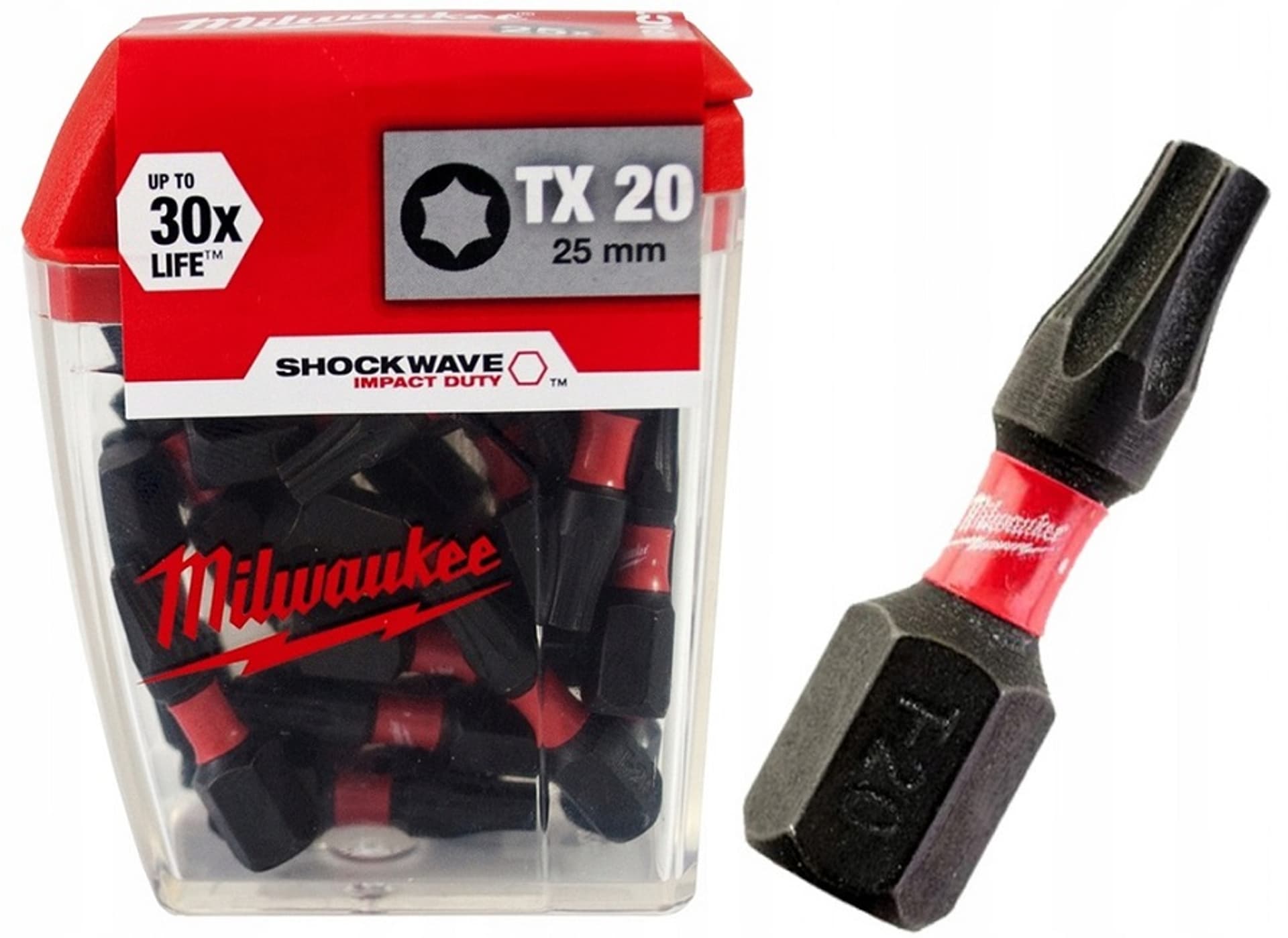 

BIT, GROT, KOŃCÓWKA TORX TX20 25MM 25 SZT.
