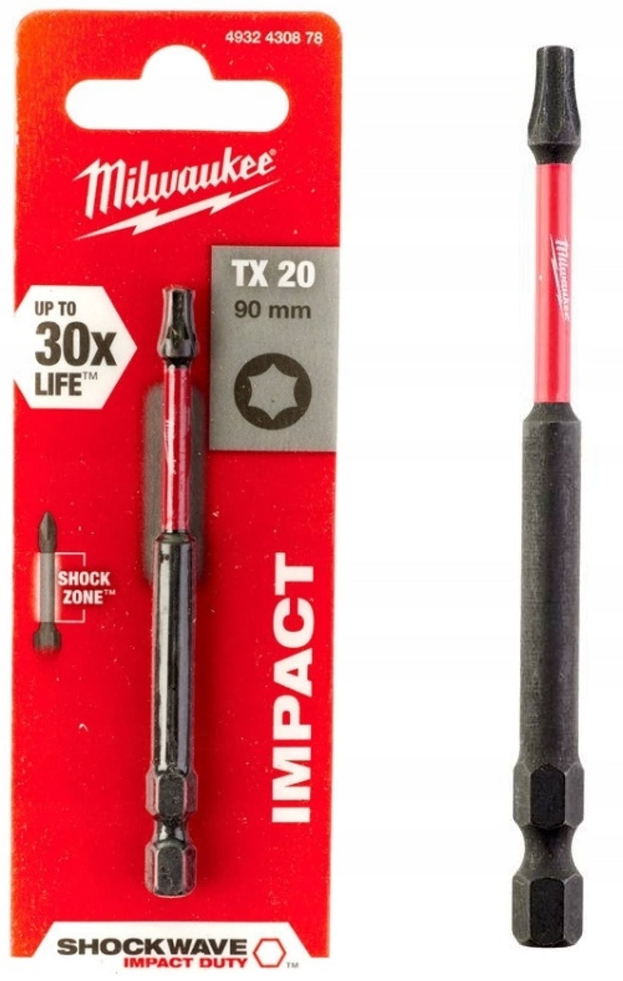 

BIT, GROT, KOŃCÓWKA TORX TX20 90MM