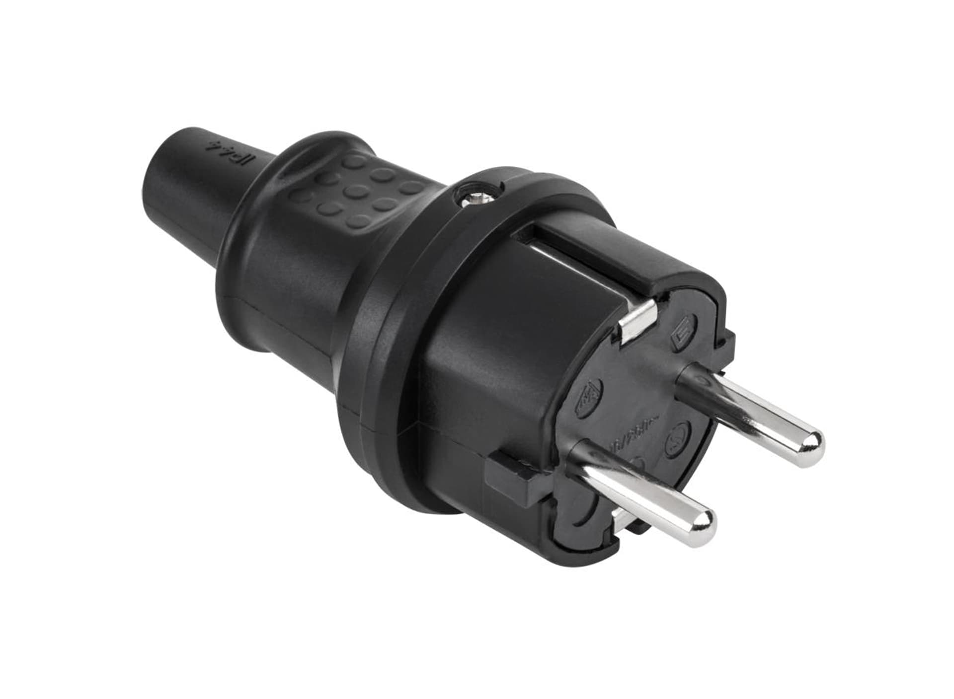 

Wtyczka typu niemieckiego 16A/250V- IP44 (gumowa czarna) 2237, Gumowa czarna) 223