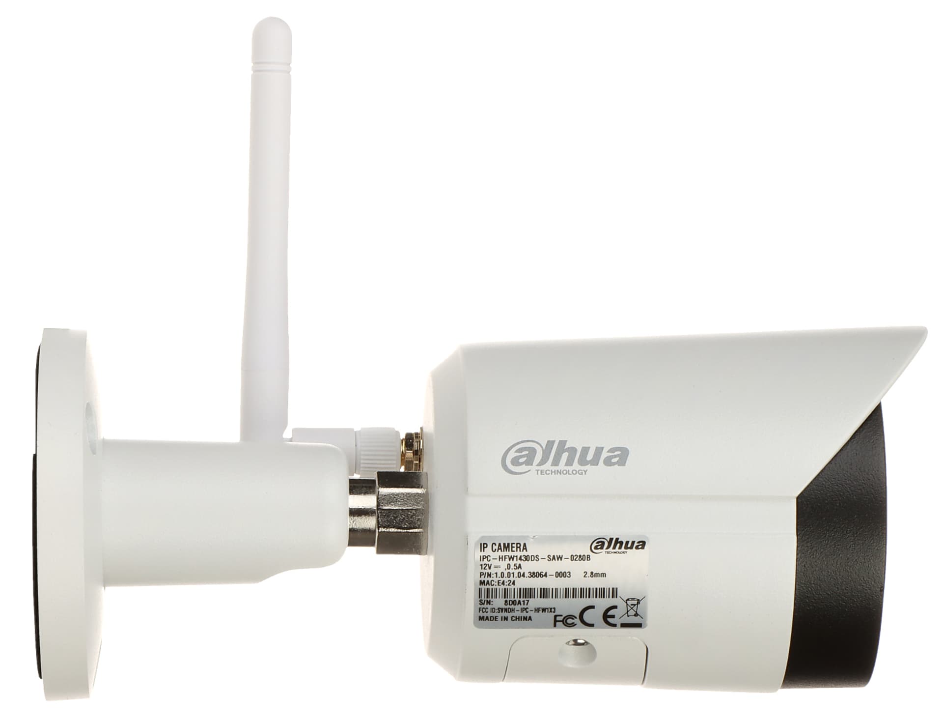 

KAMERA IP IPC-HFW1430DS-SAW-0280B Wi-Fi - 4 Mpx 2.8 mm DAHUA