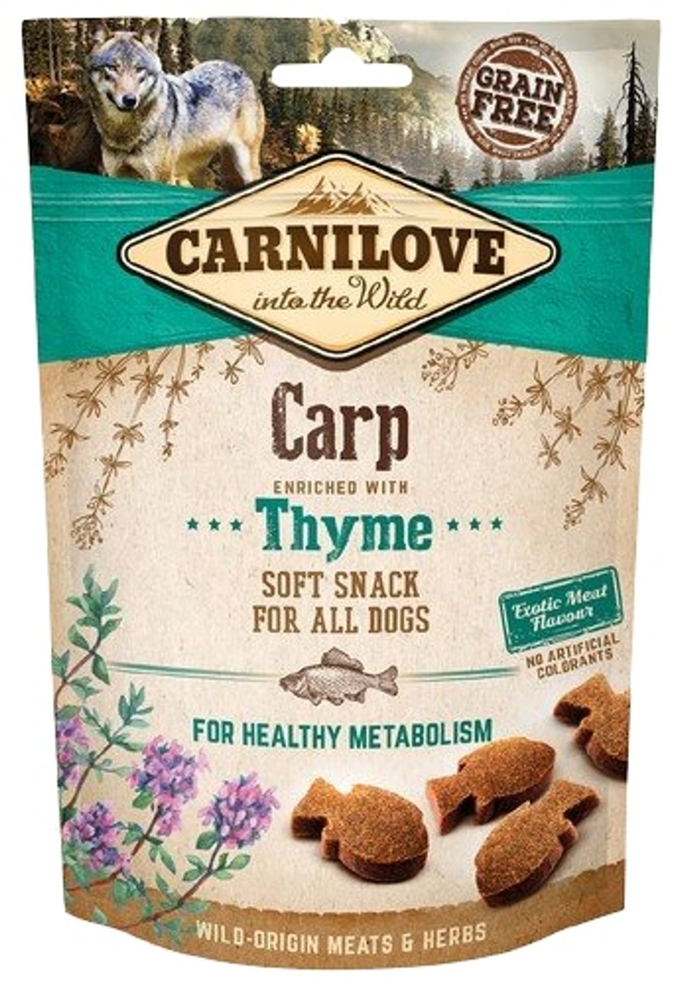 

CARNILOVE SEMI MOIST SNACK CARP ENRICHED WITH THYME 200g
