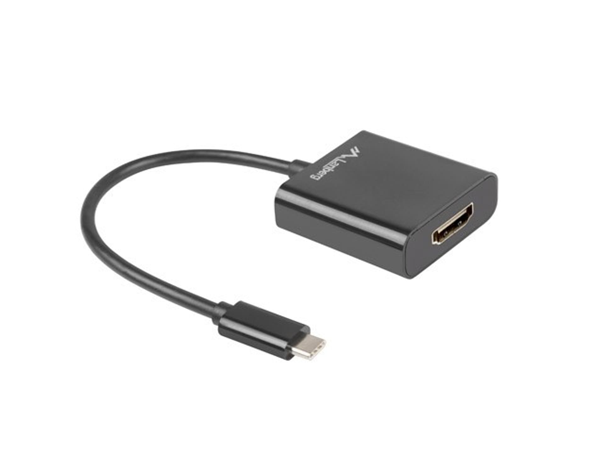 

Adapter Lanberg AD-UC-HD-01 (USB typu C M - HDMI F; 0,15m; kolor czarny)