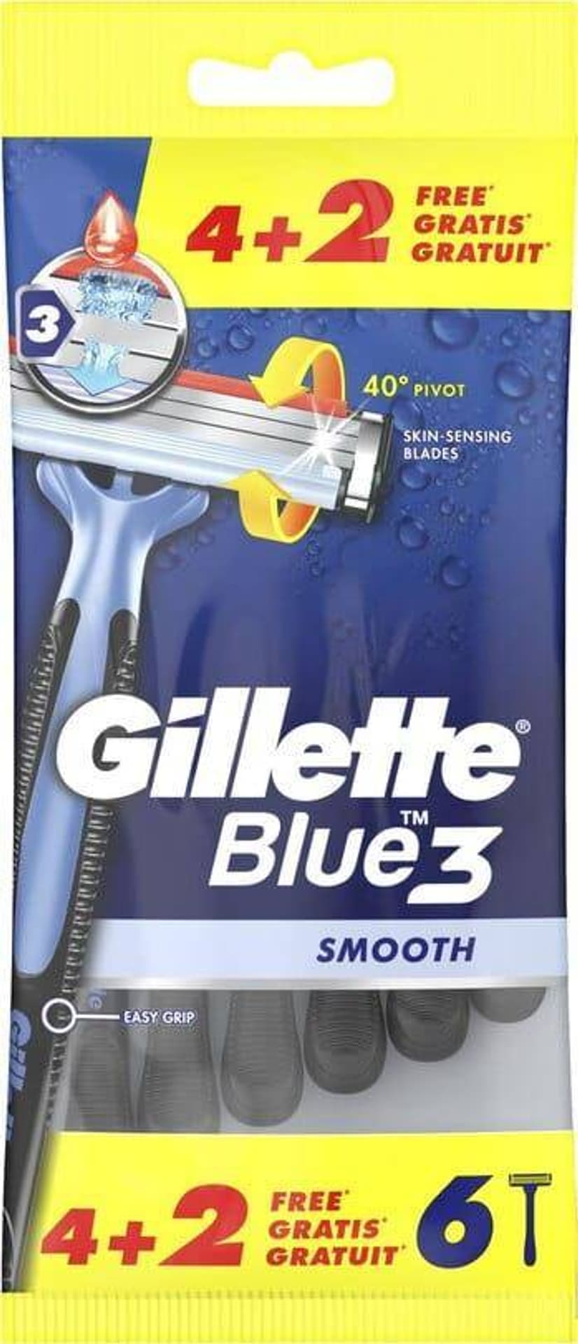 

Maszynka do golenia GILLETTE BLUE3 SMOOTH folia (6szt)