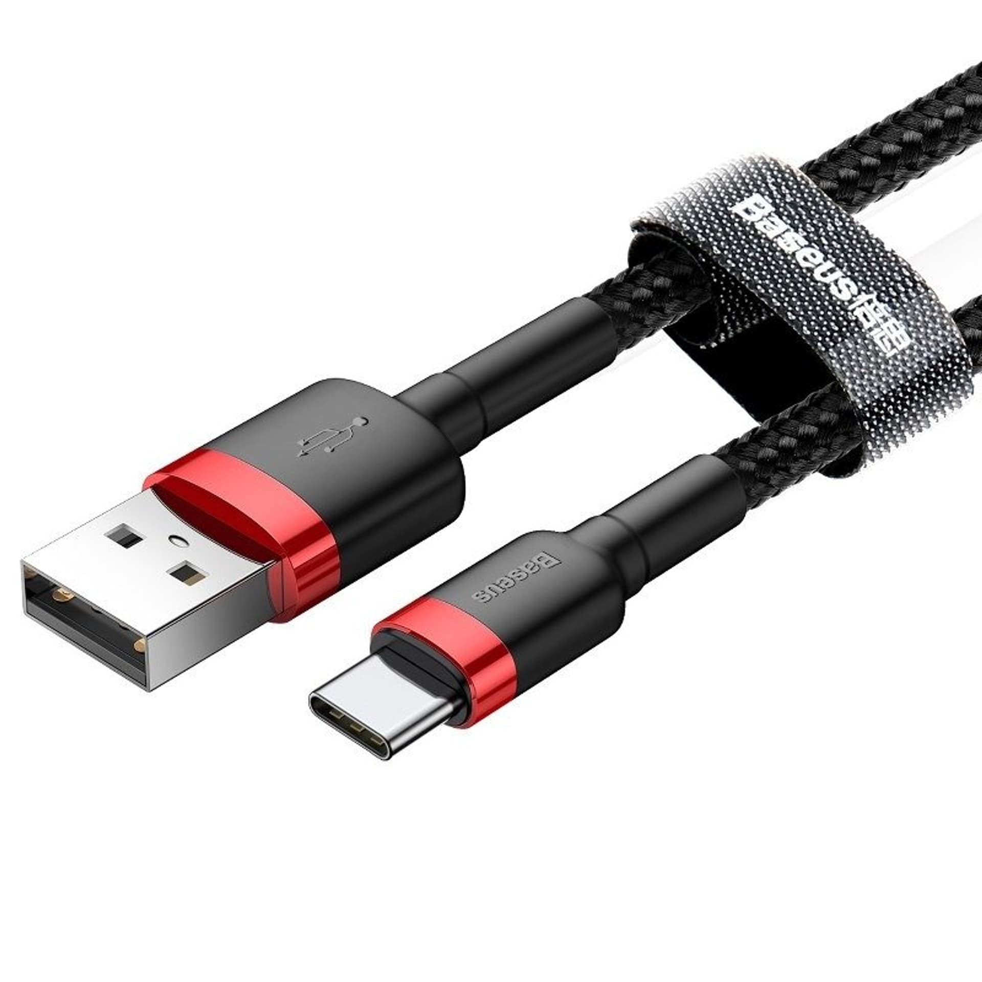 

Kabel usb do usb-c baseus cafule 2a 300 cm czerwono-czarny