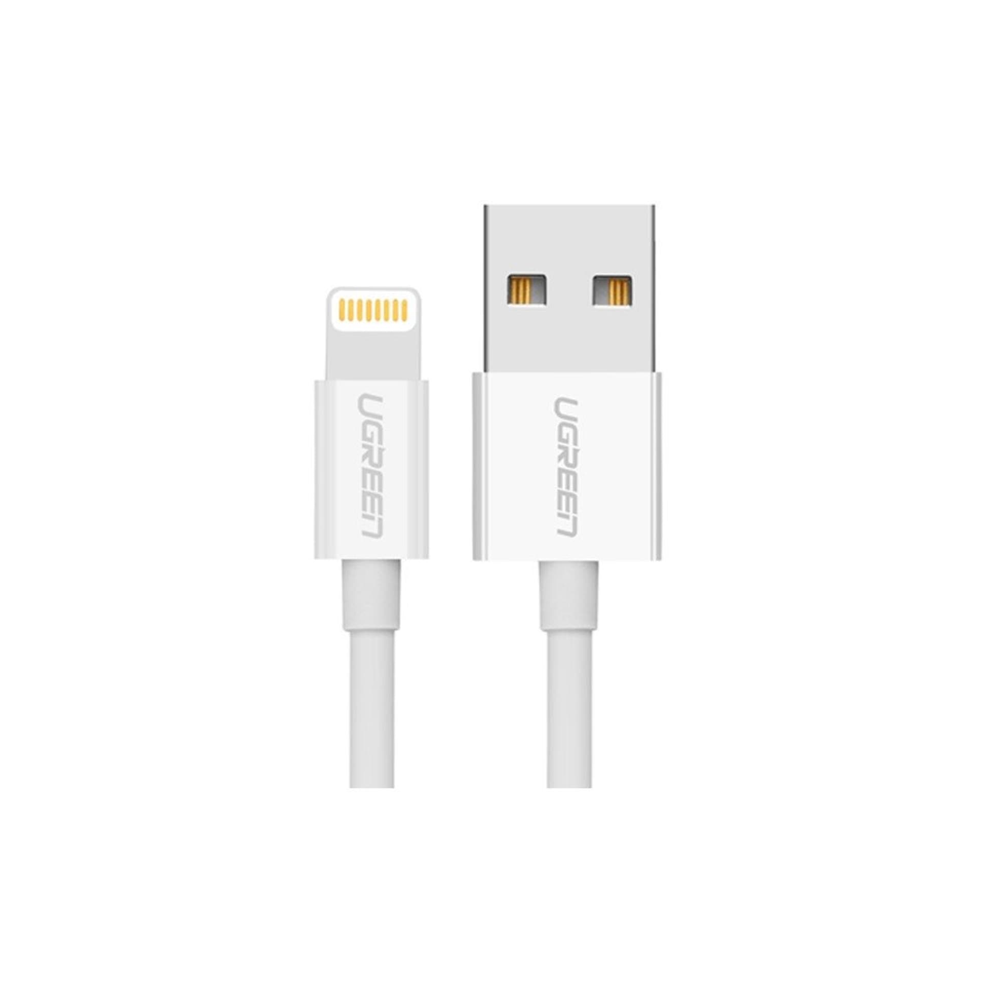 

Niklowany kabel Lightning UGREEN MFi 1m (biały)