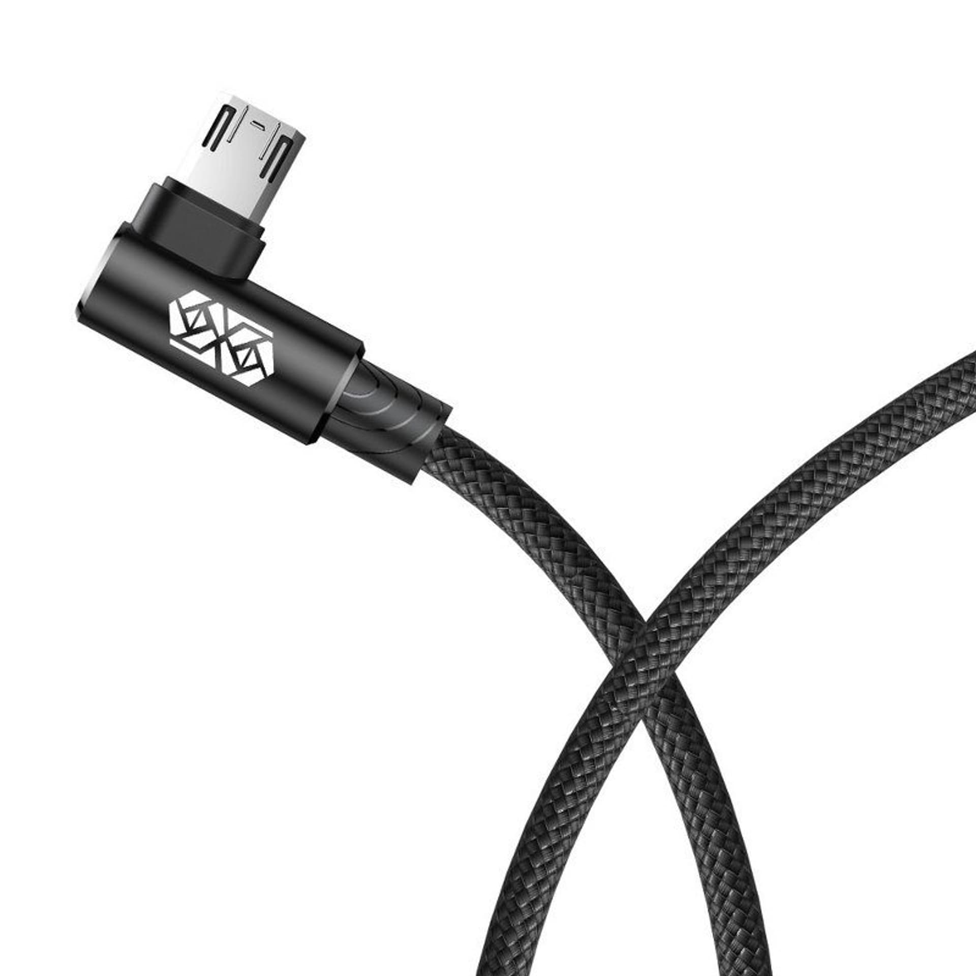 

Kabel USB do Micro USB, kątowy Baseus MVP Elbow 1.5A 2m (czarny)