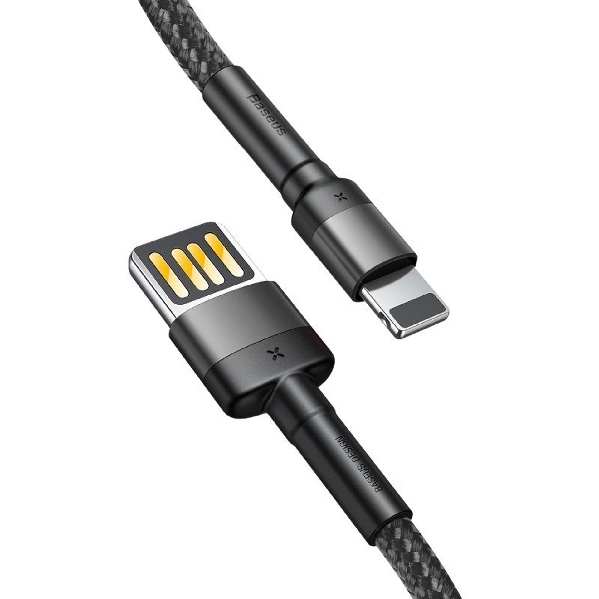 

Kabel Lightning USB (dwustronny) Baseus Cafule 2,4A 1m (szaro-czarny)