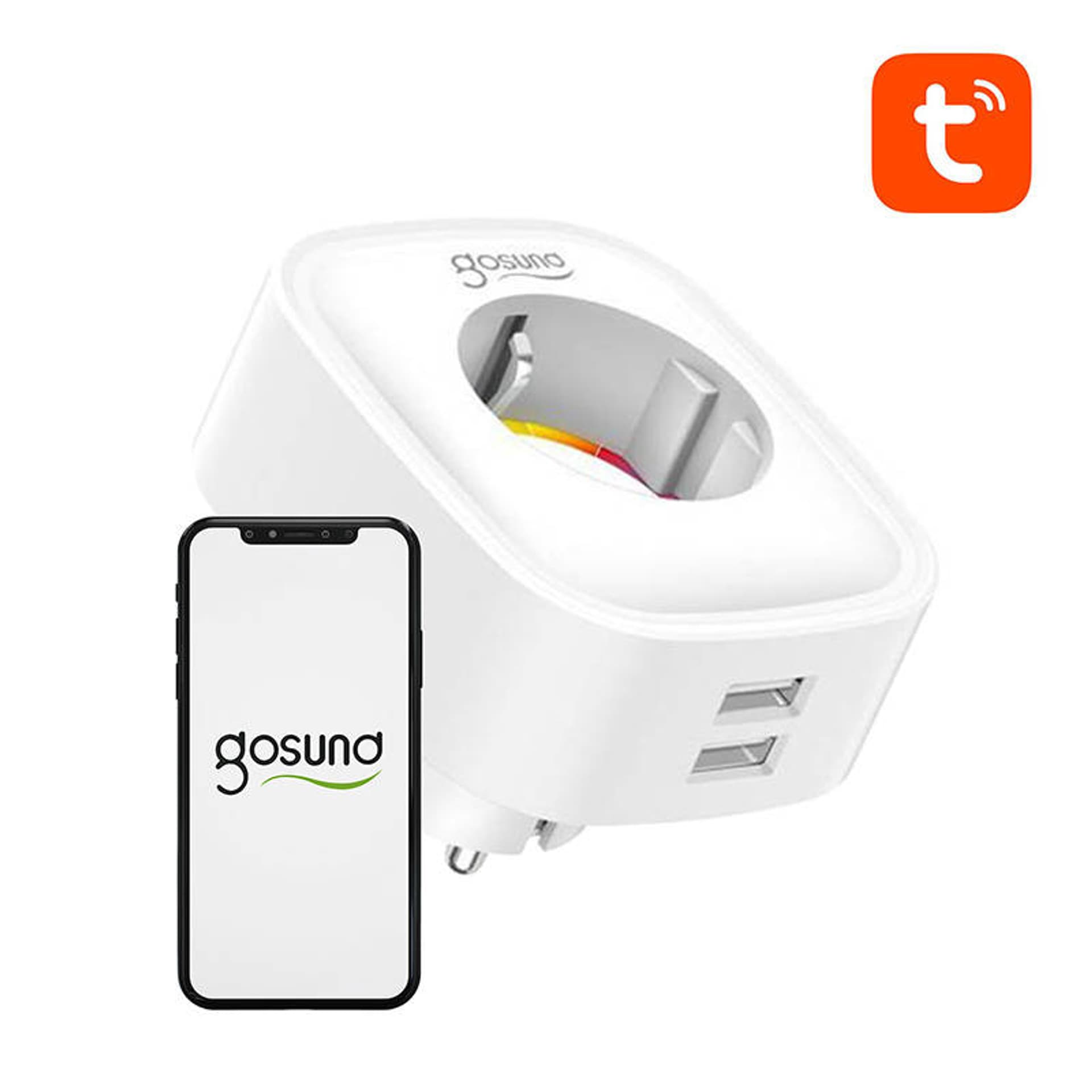 

Inteligentne gniazdko WiFi Gosund SP112 2xUSB, Tuya