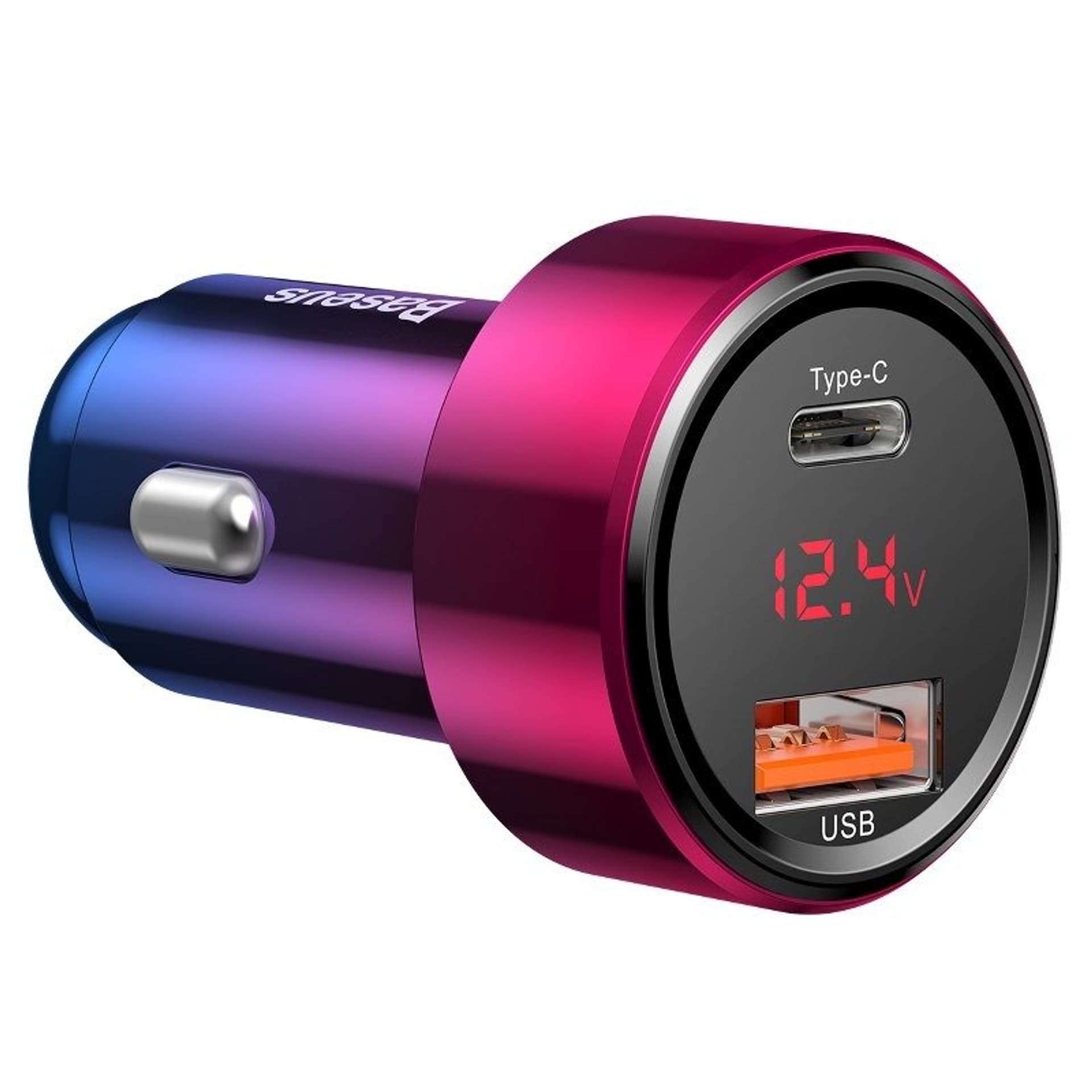 

Ładowarka samochodowa Baseus Magic USB + USB-C QC 4.0 PD 45W (czerwono-niebieska)