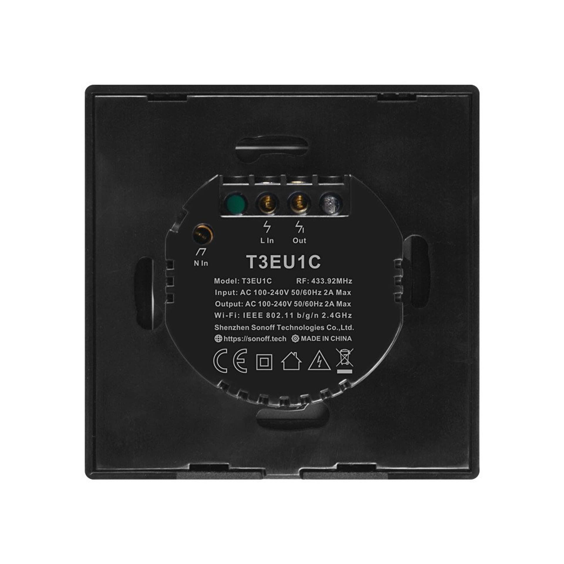 

Dotykowy włącznik światła WiFi + RF 433 Sonoff T3 EU TX (1-kanałowy)