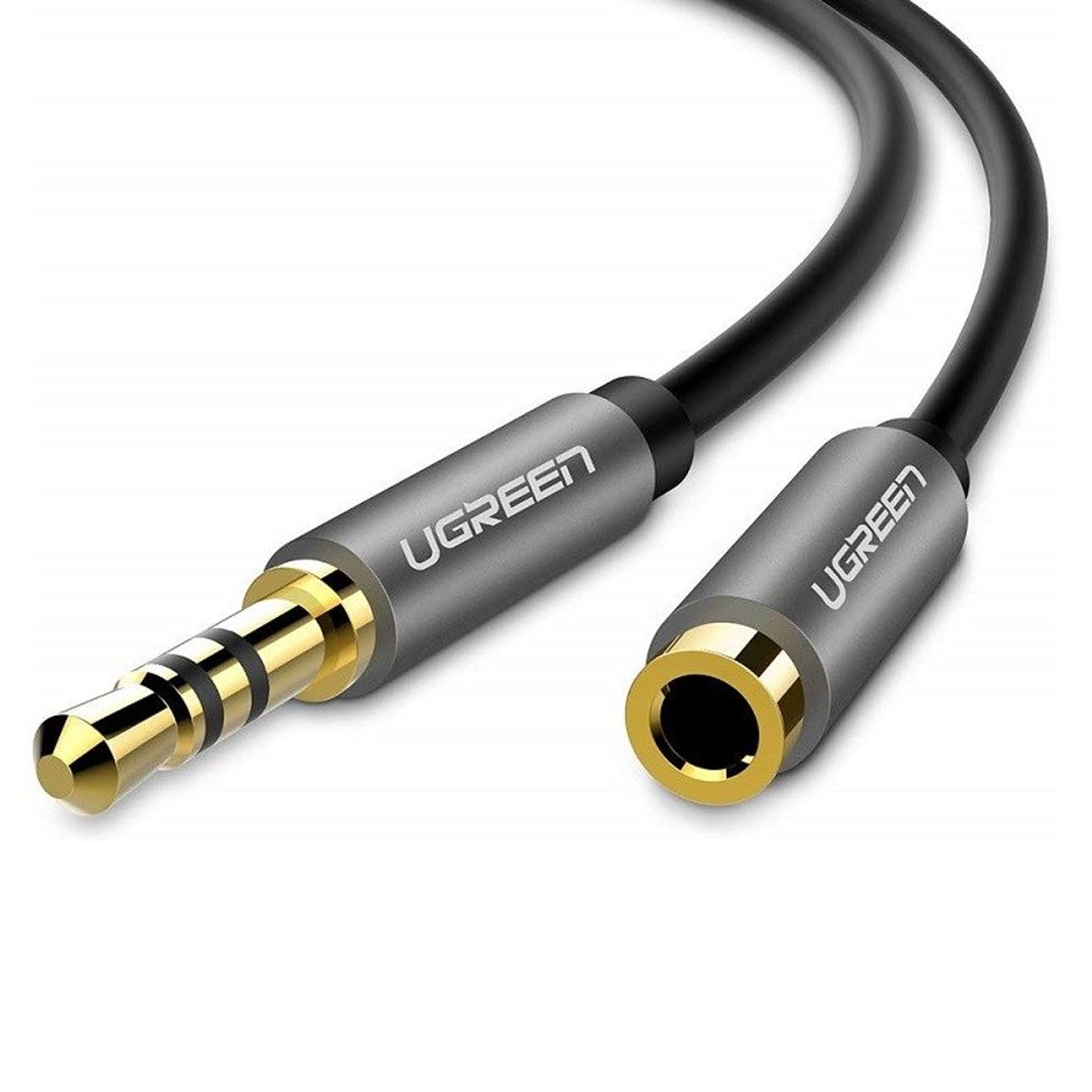 

Przedłużacz audio AUX UGREEN kabel jack 3,5 mm, 1m (szary)