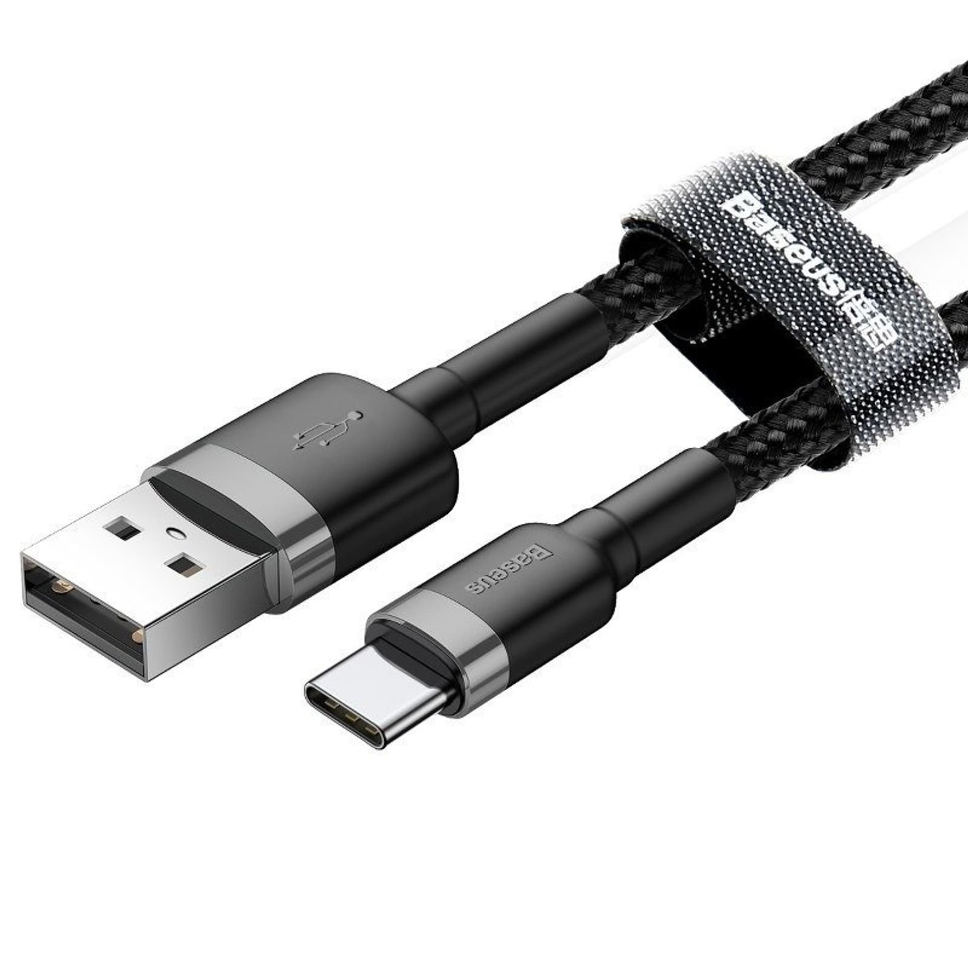

Kabel USB do USB-C Baseus Cafule 2A 3m (szaro-czarny)