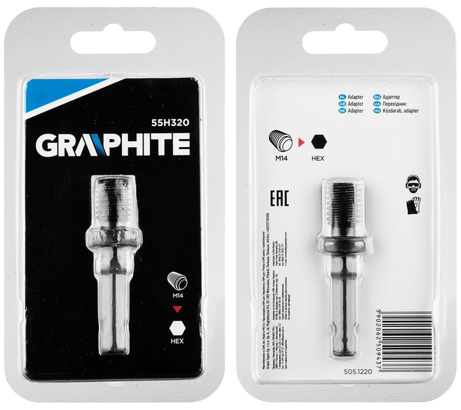 

Adapter z M14 na HEX przejściówka Graphite 55H320