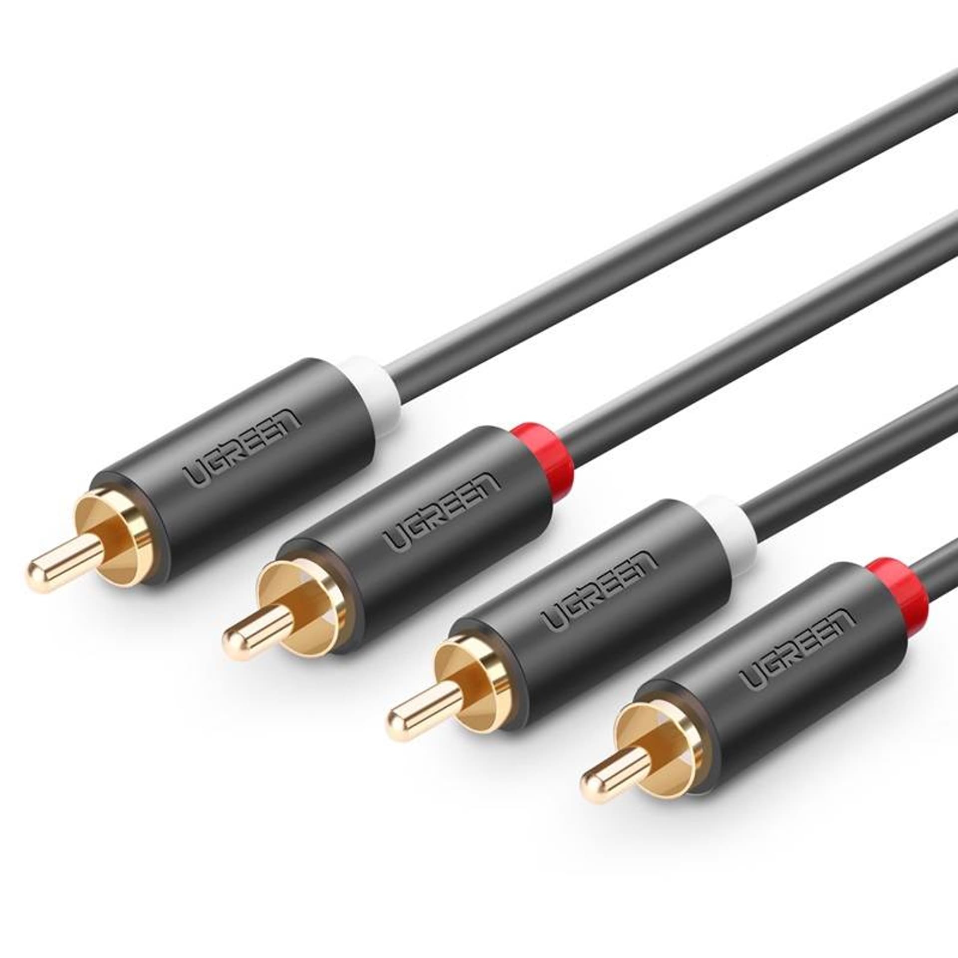 

Przewód 2x RCA (Cinch) do 2x RCA (Cinch) UGREEN AV104 2m (czarny)