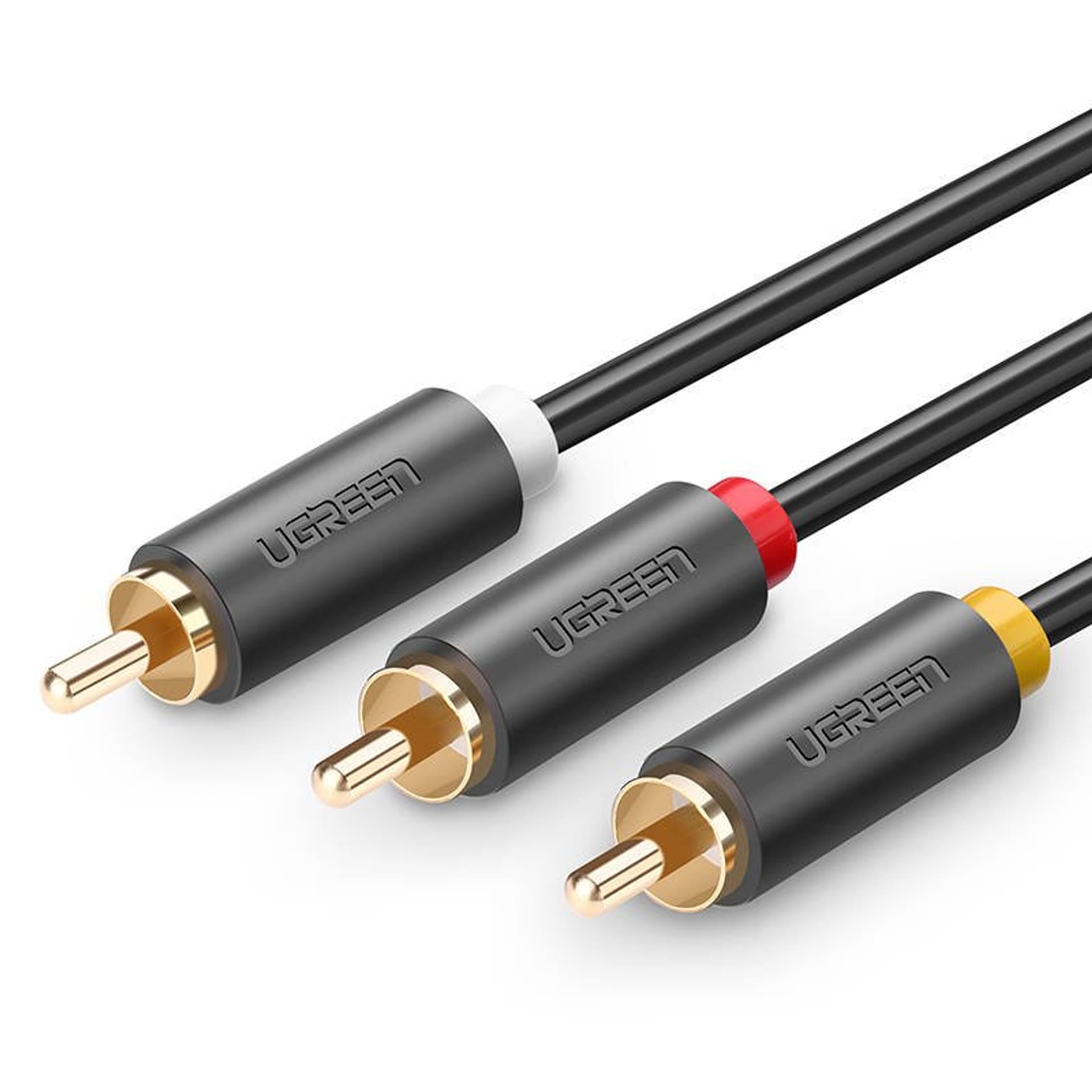 

UGREEN AV105 Kable 3x RCA (Cinch) do 3x RCA (Cinch) 1.5m (czarny)
