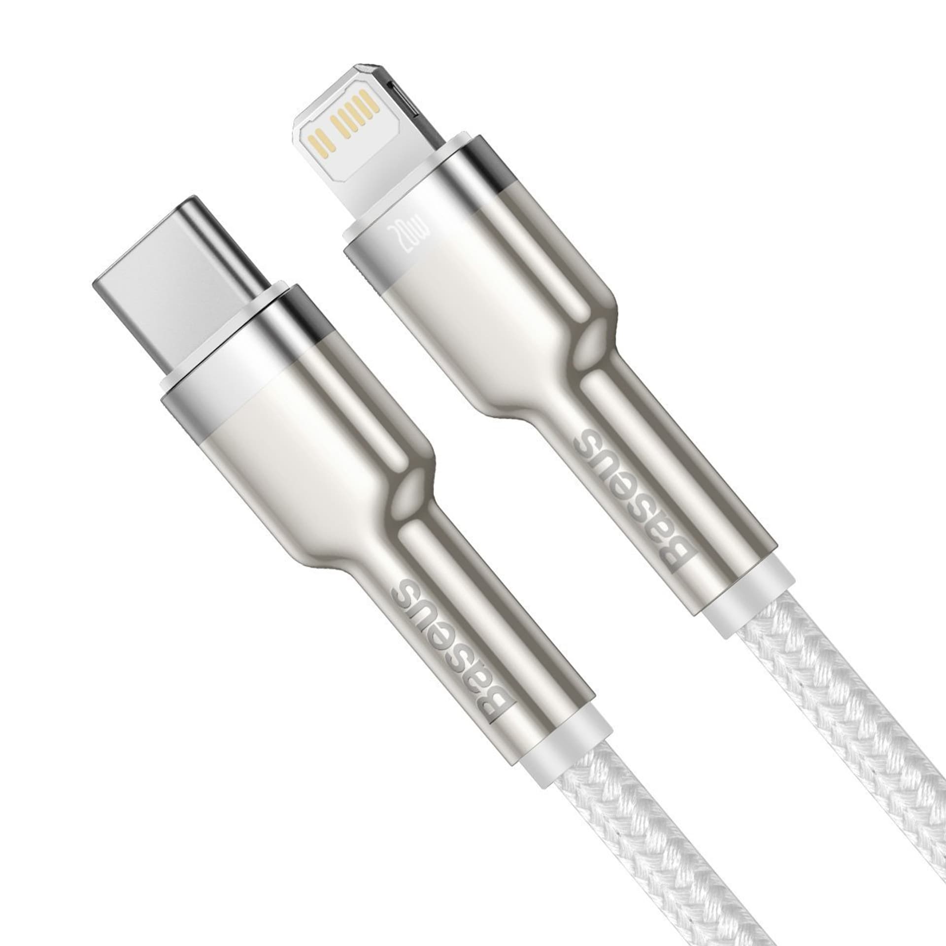 

Kabel USB-C do Lightning Baseus Cafule, PD, 20W, 1m (biały)