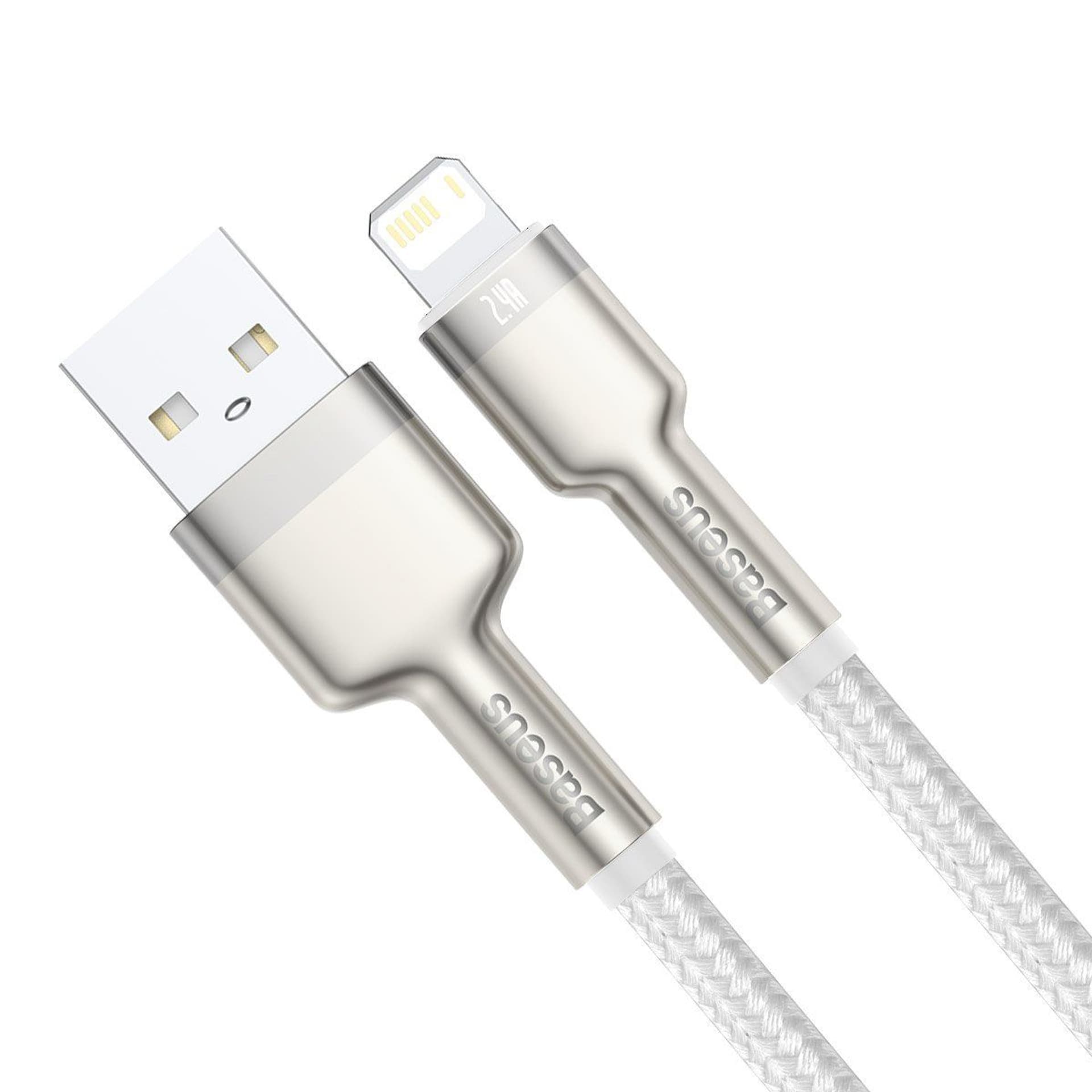 

Kabel USB do Lightning Baseus Cafule, 2.4A, 2m (biały)