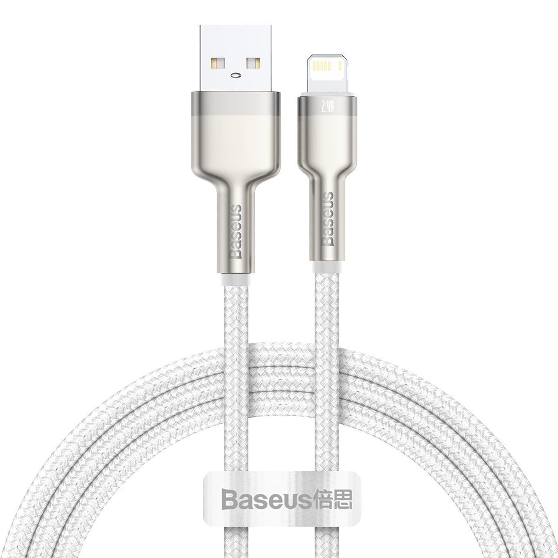 

Kabel USB do Lightning Baseus Cafule, 2.4A, 1m (biały)