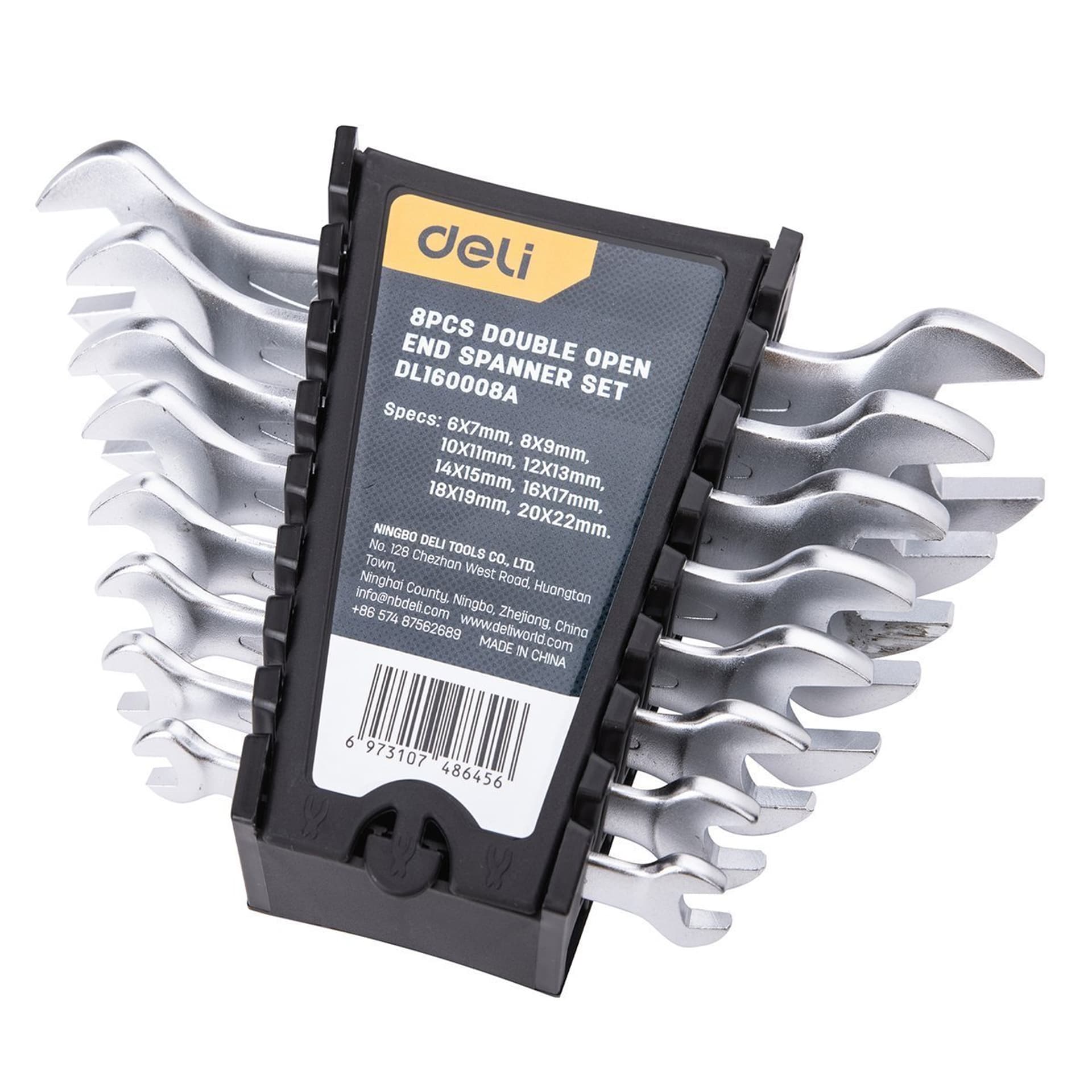 

Zestaw kluczy płaskich Deli Tools EDL160008A, 8 sztuk