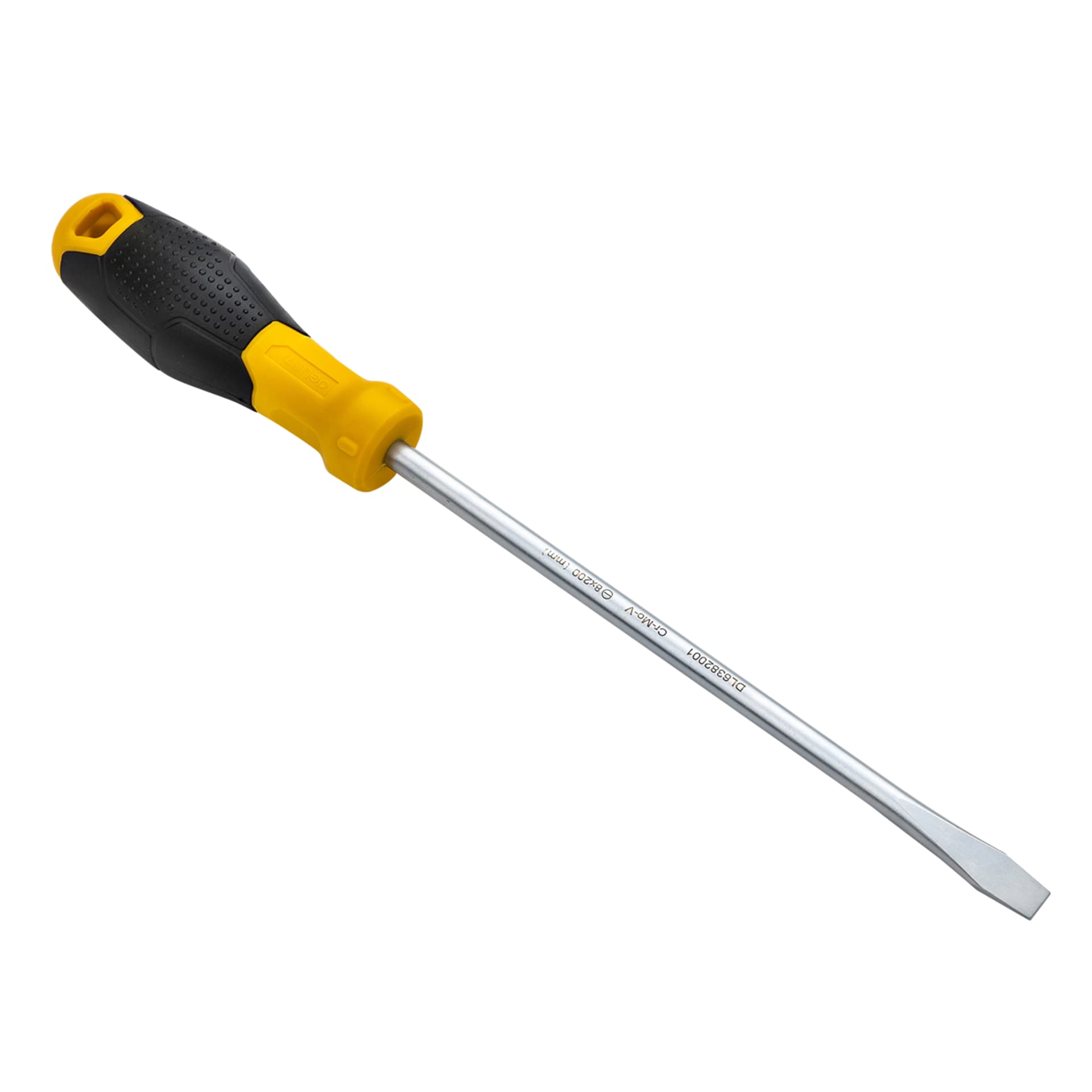 

Wkrętak płaski Deli Tools EDL6382001, 8x200mm (żółty)