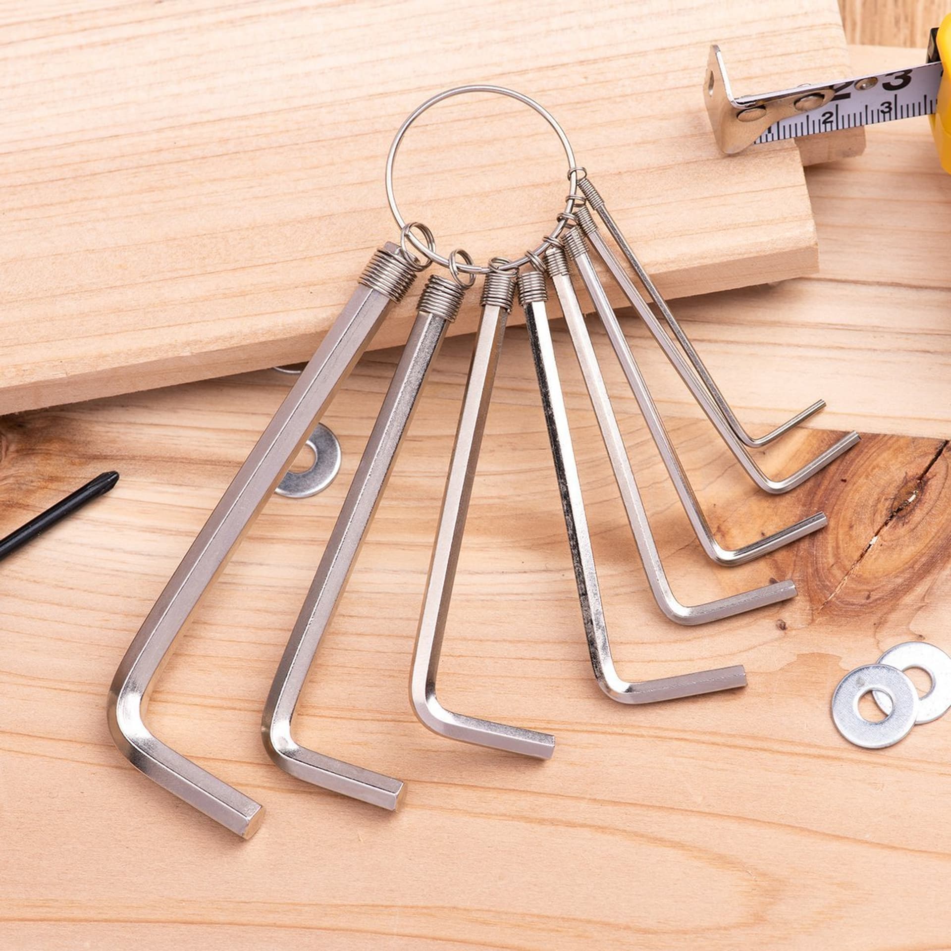 

Zestaw kluczy imbusowych Deli Tools EDL3080, 1.5-6mm (srebrny)
