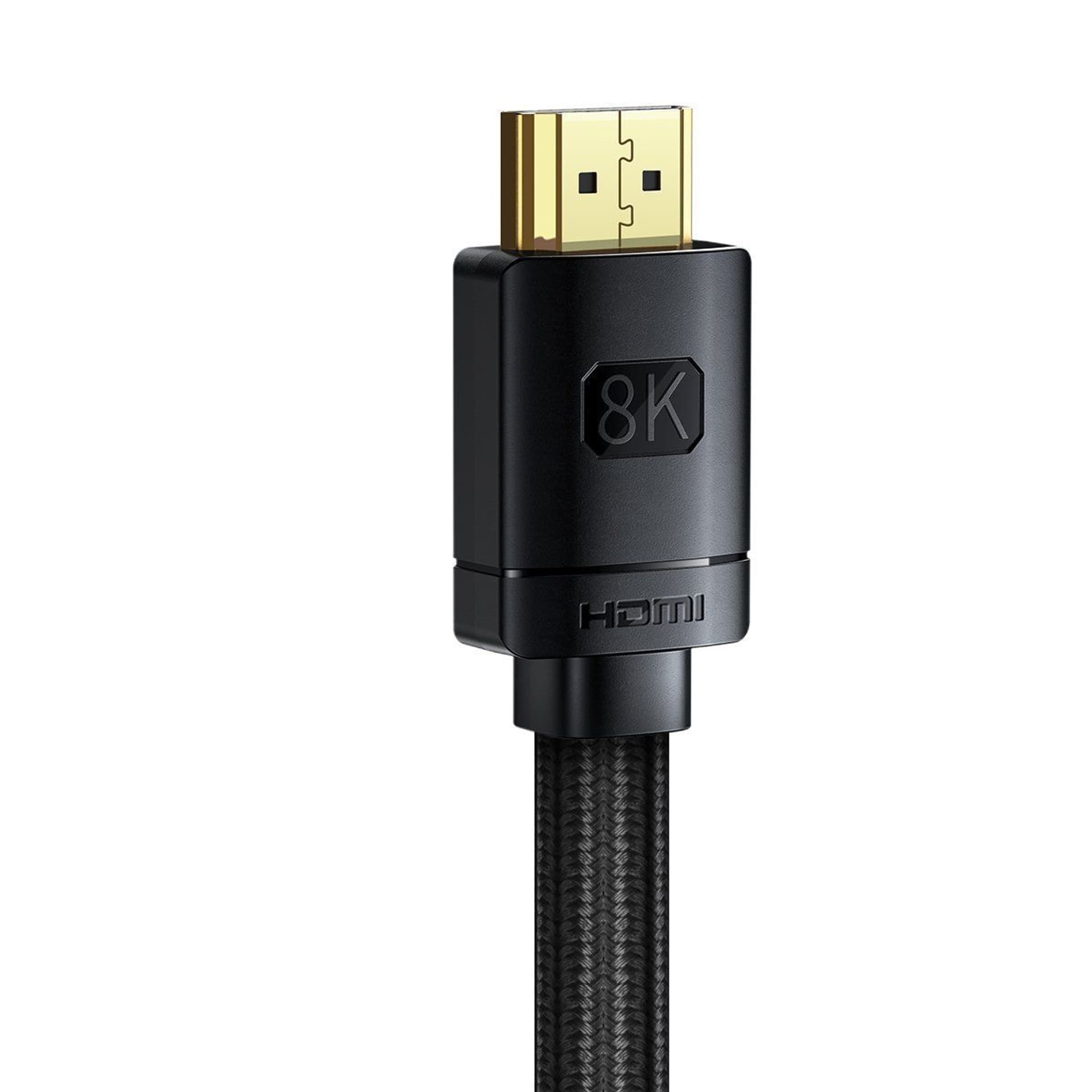

Kabel HDMI 2.1 Baseus High Definition Series, 8K 60Hz, 3D, HDR, 48Gbps, 3m (czarny)