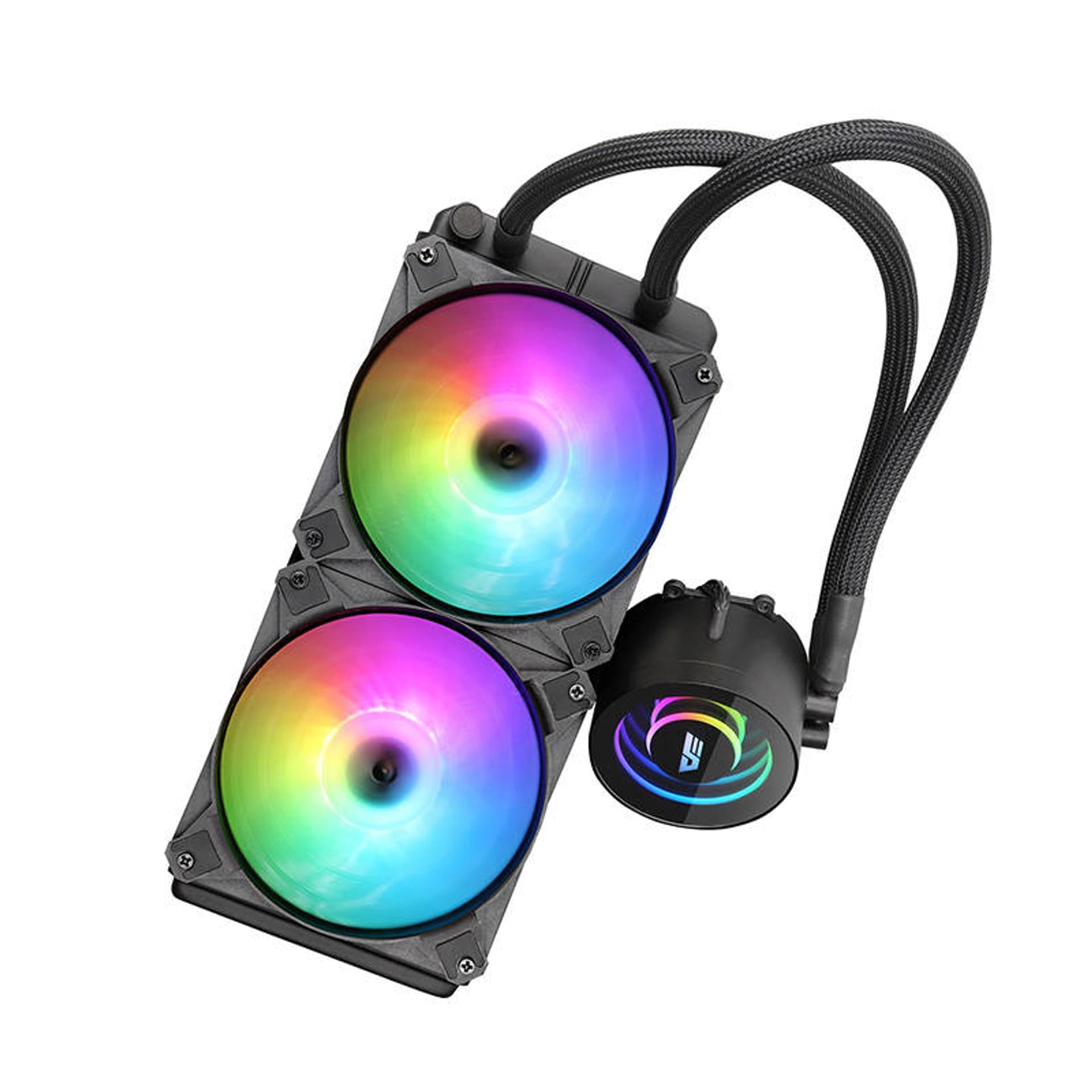 

Chłodzenie wodne komputera AiO Darkflash DX240 RGB 2x 120x120 (czarne)