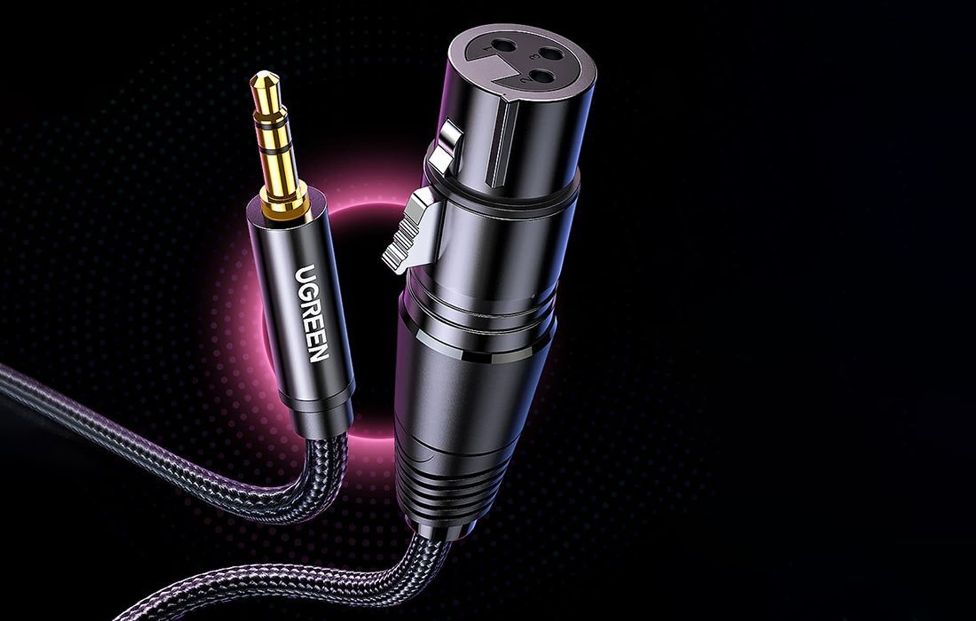 

UGREEN AV182 Kabel XLR do jack 3.5mm AUX 1m (czarny)