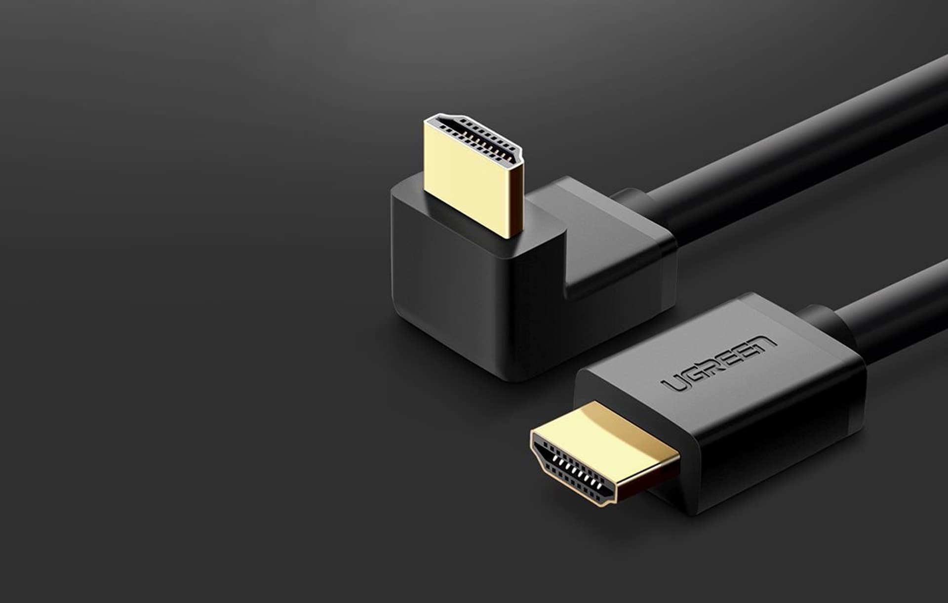 

Kabel HDMI - HDMI Kątowy UGREEN HD103, 4K, 2m (czarny)