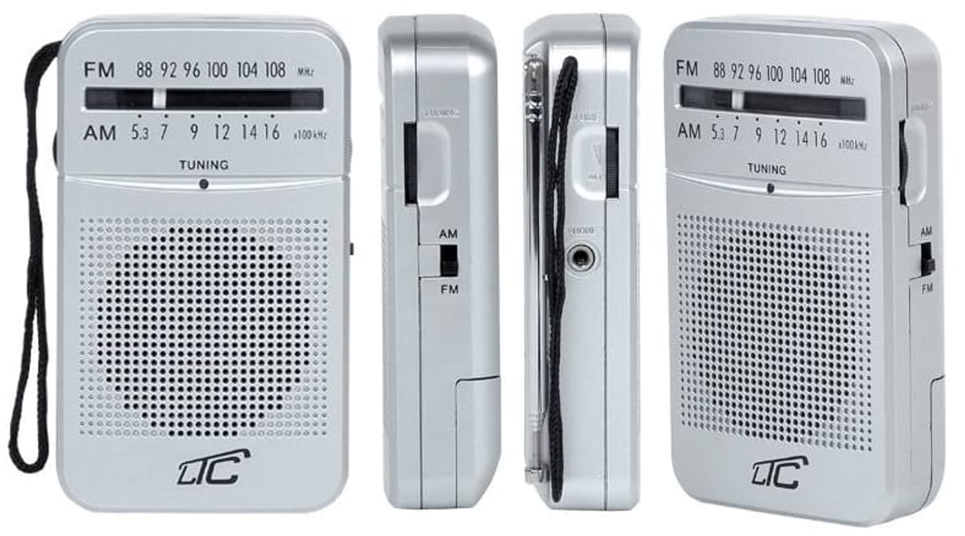 

Radio kieszonkowe na baterie AM/FM, jack