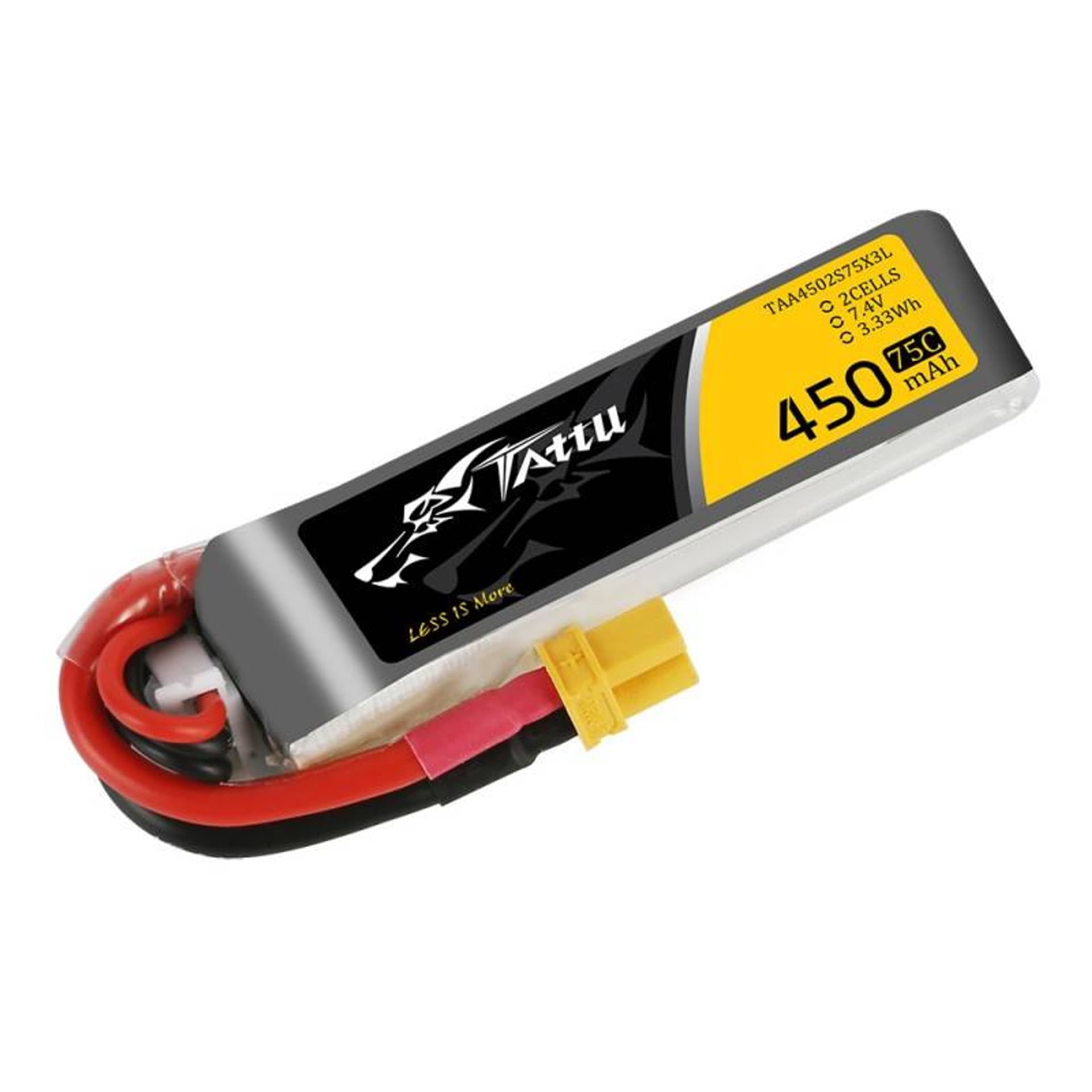 

Akumulator Tattu 450mAh 7.4V 75C 2S1P Long XT30