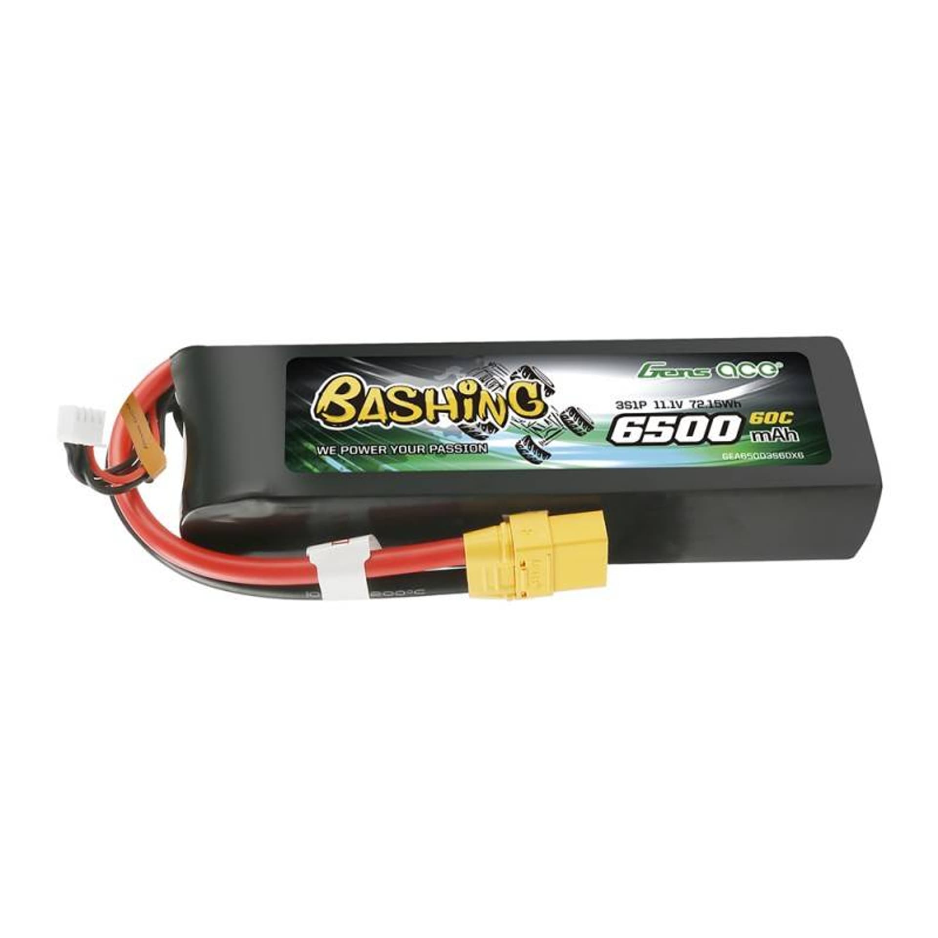 

6500mAh 11.1V 60C "BASHING" Gens Ace XT90