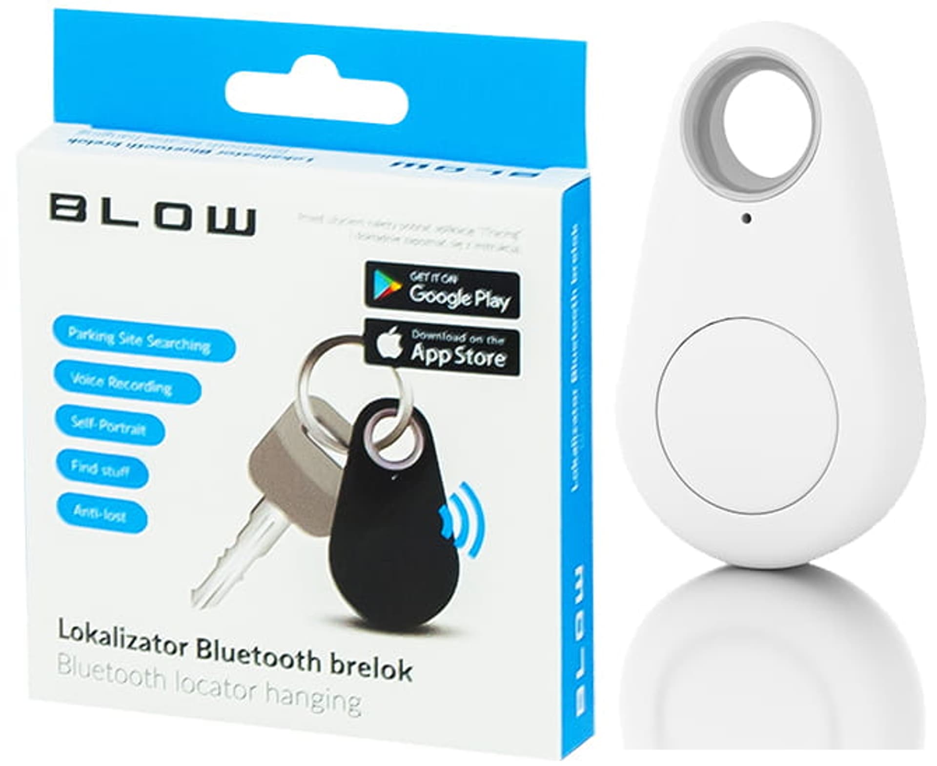 

Brelok lokalizator kluczy Bluetooth Blow (biały)
